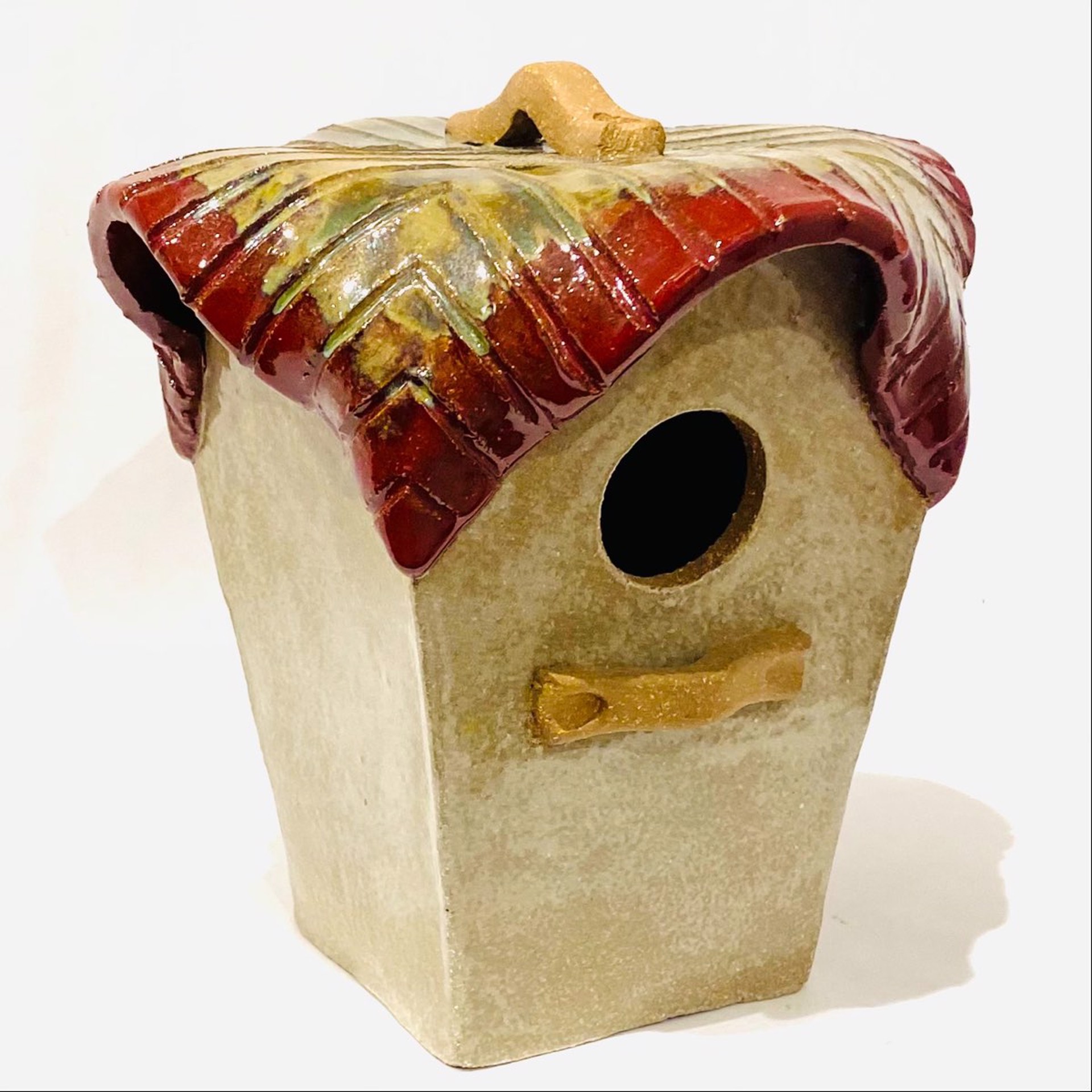 LB22-20 Wren/Chicadee Birdhouse~Caladium Collection by Lin Barnhardt