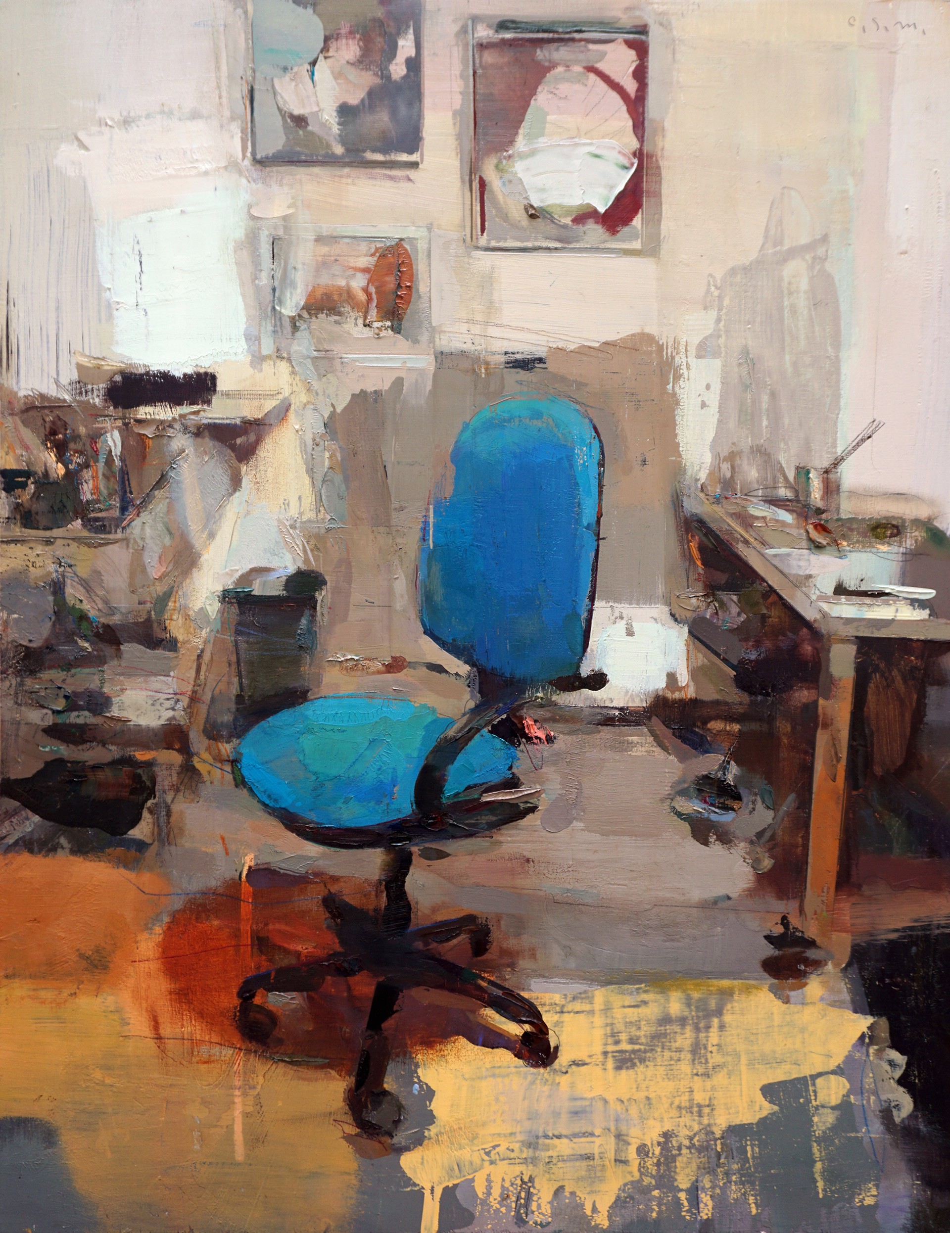 Studio Corner (Blue Chair) by Carlos San Millán