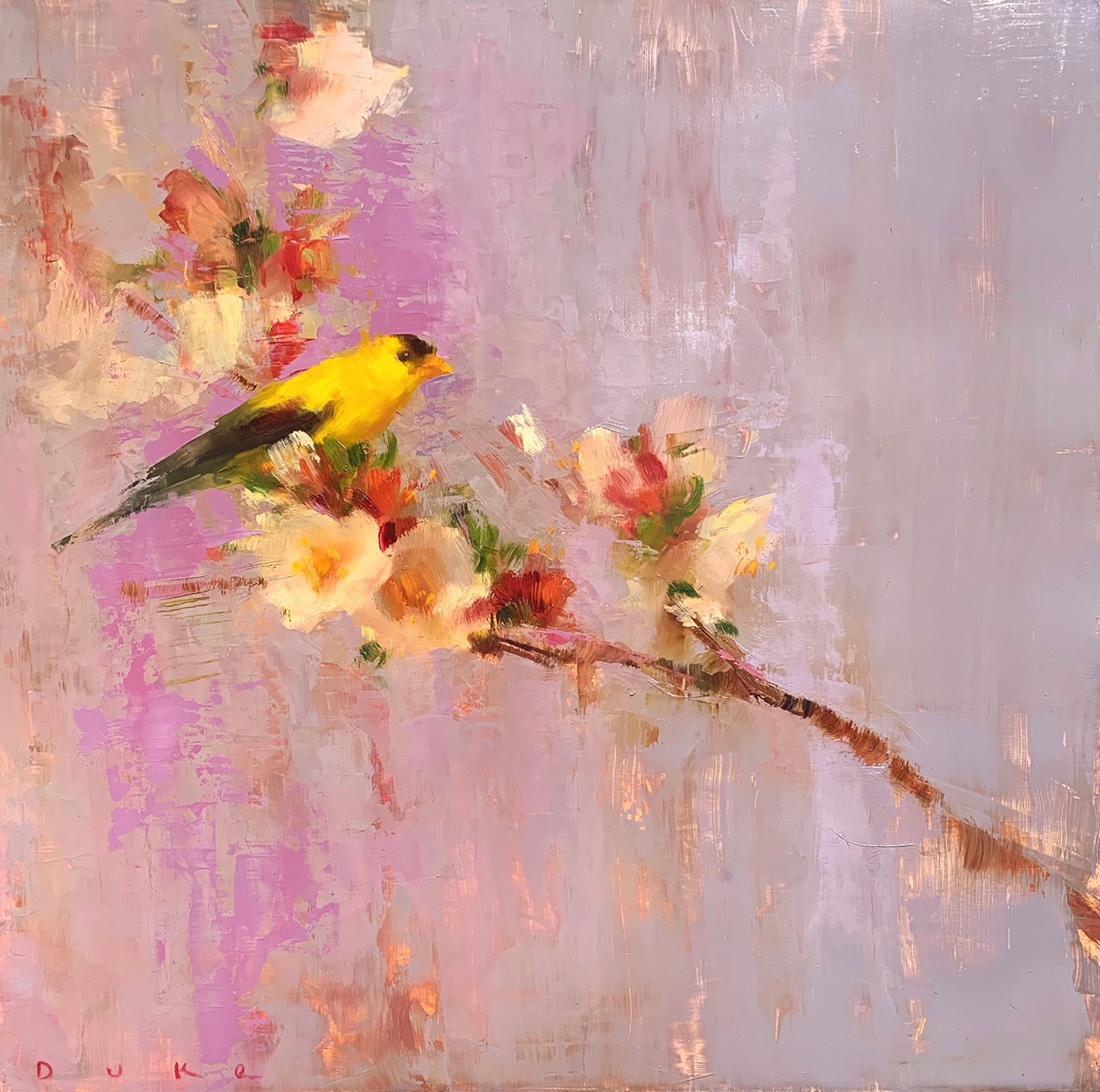 Goldfinch & Blooms | Leslie Duke by Jackson Hole Art Invitational x