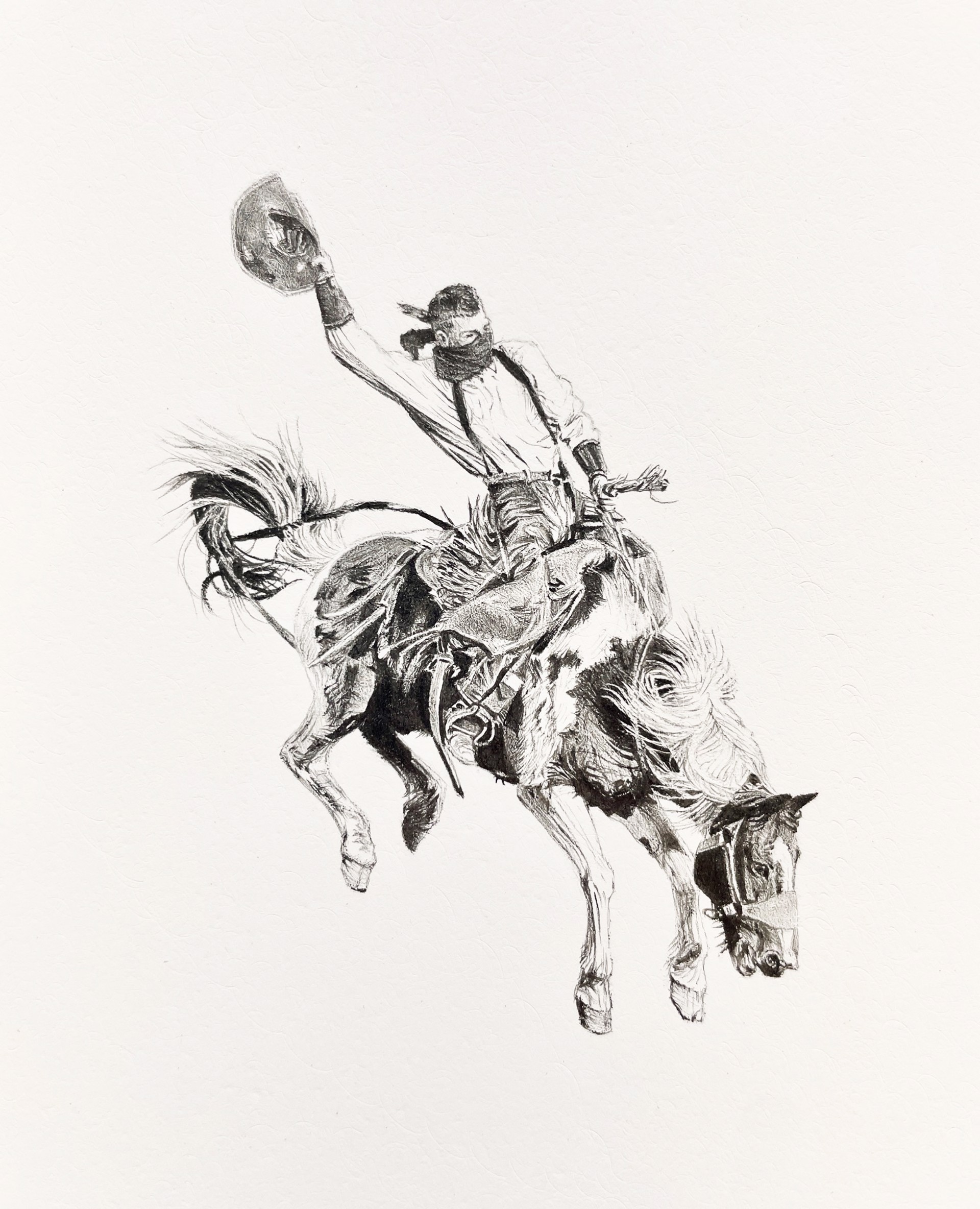 Untitled (Bronc Rider)#6464 by Clayton Porter