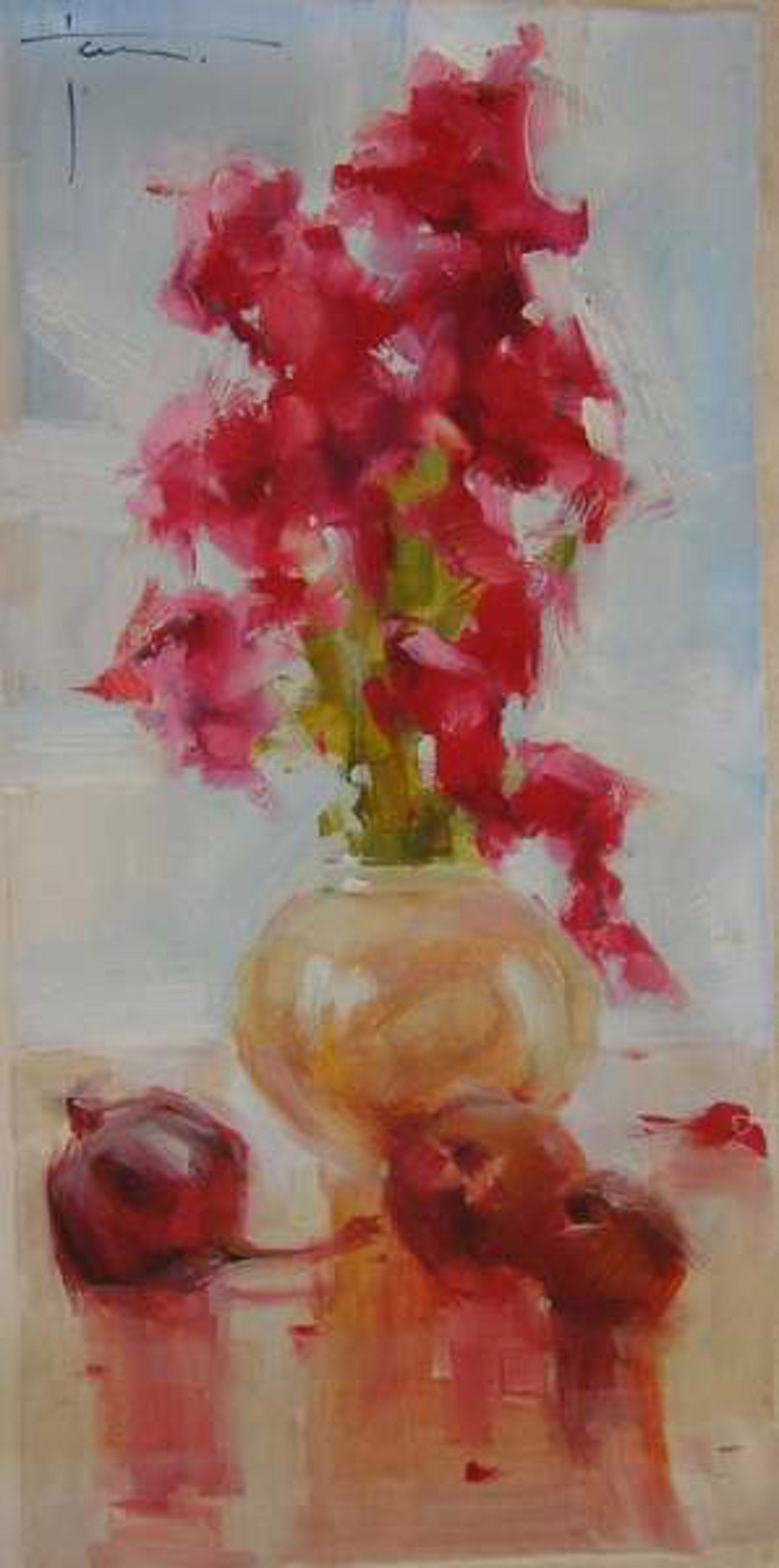 Red Flowers and Pomegranates by Yana Golubyatnikova