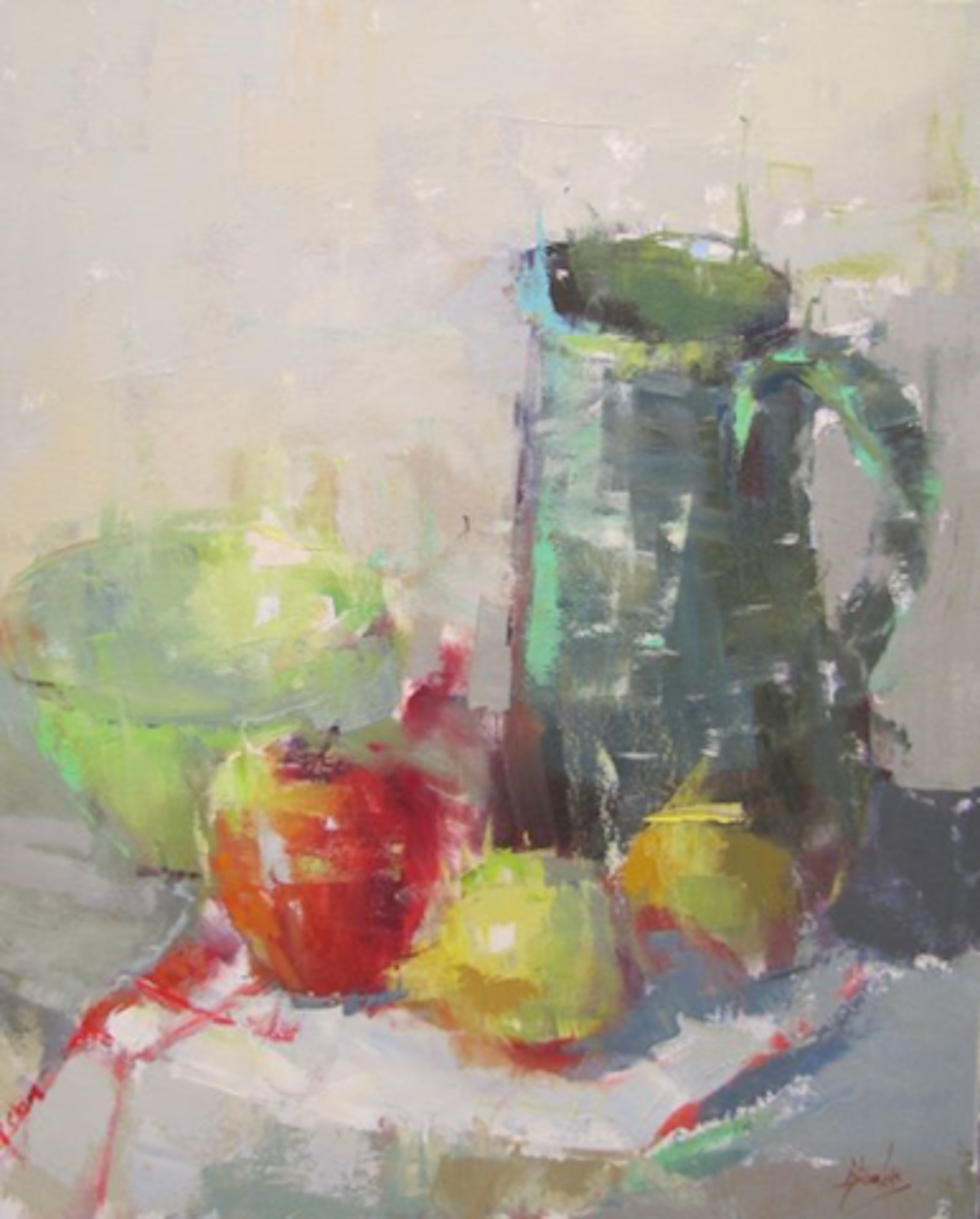 Green Pitcher by Barbara Flowers