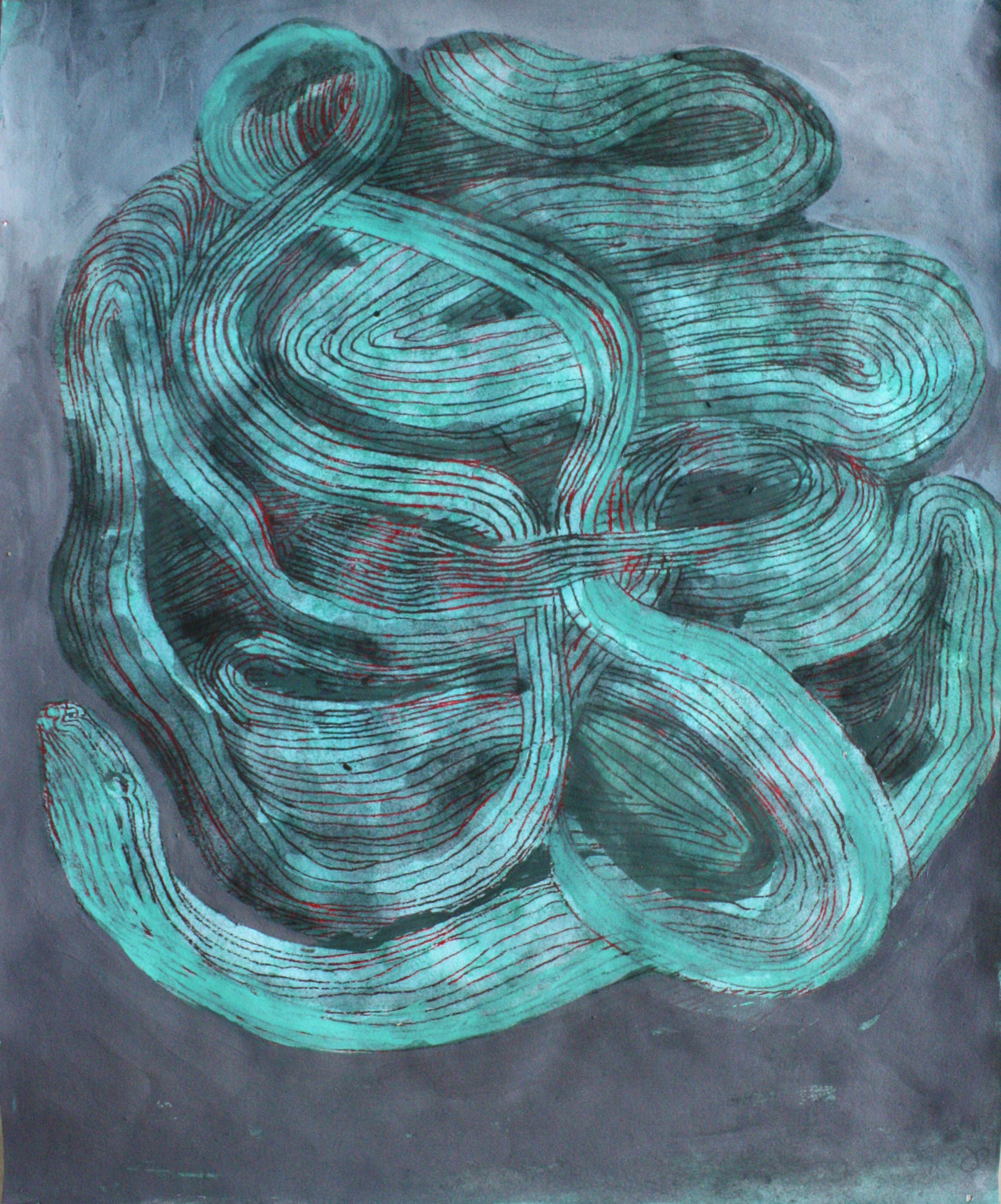 Untitled (green snake) by Matt Christy