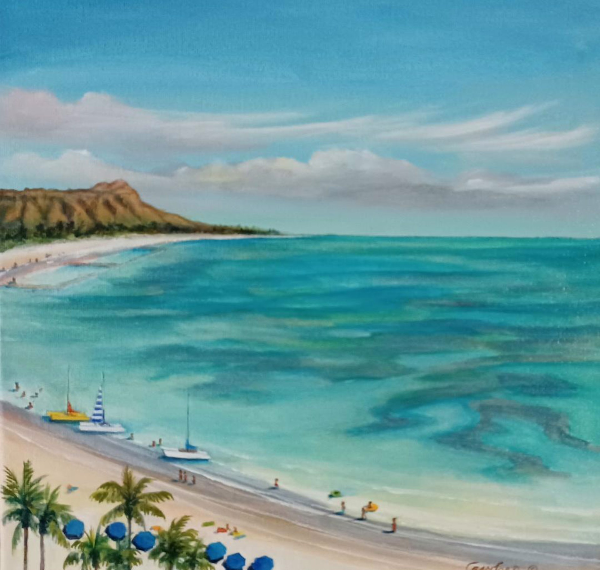 Beach at Outrigger Reef by Catherine Cranford