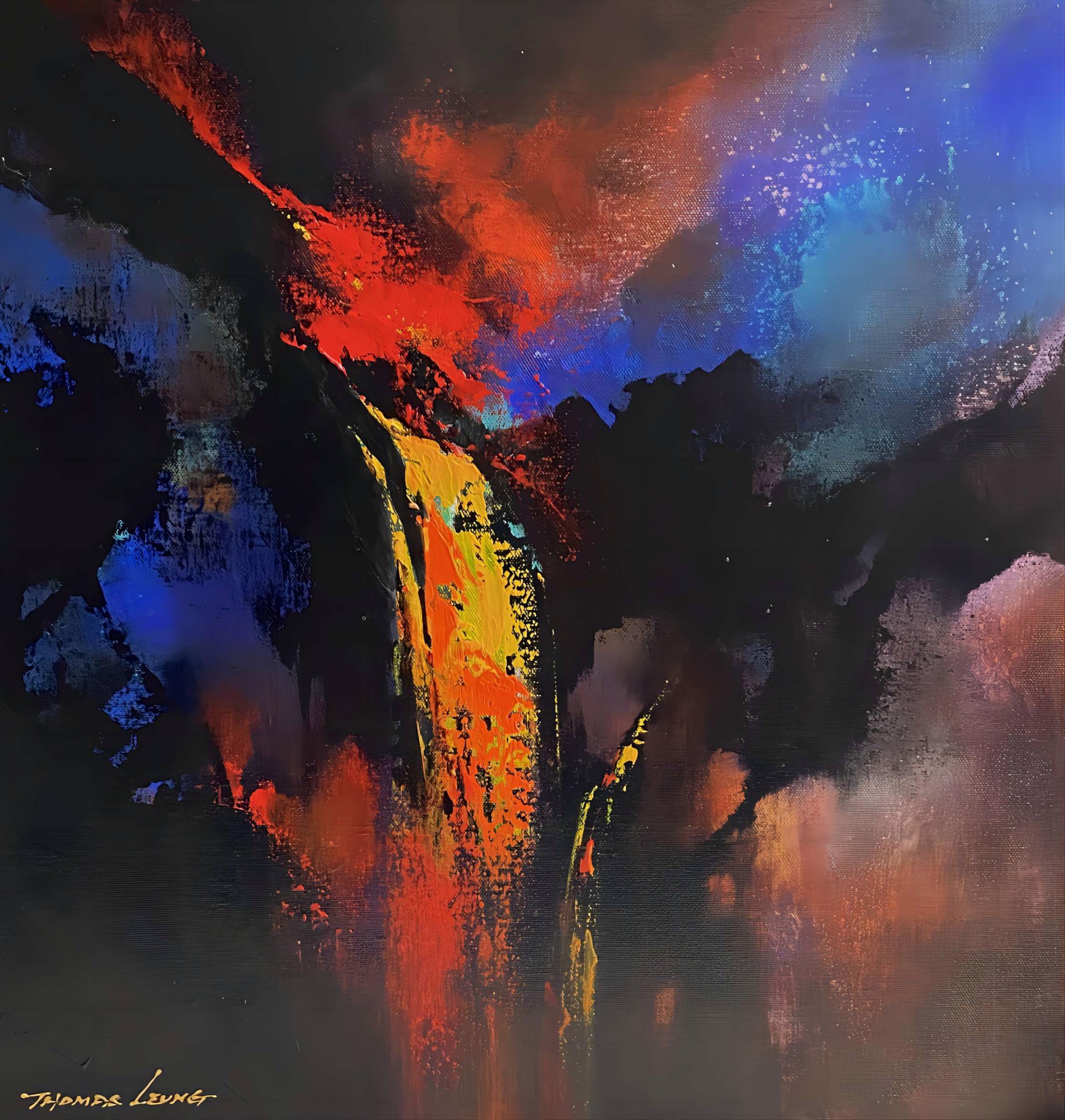 Volcano Spews Lava by Thomas Leung