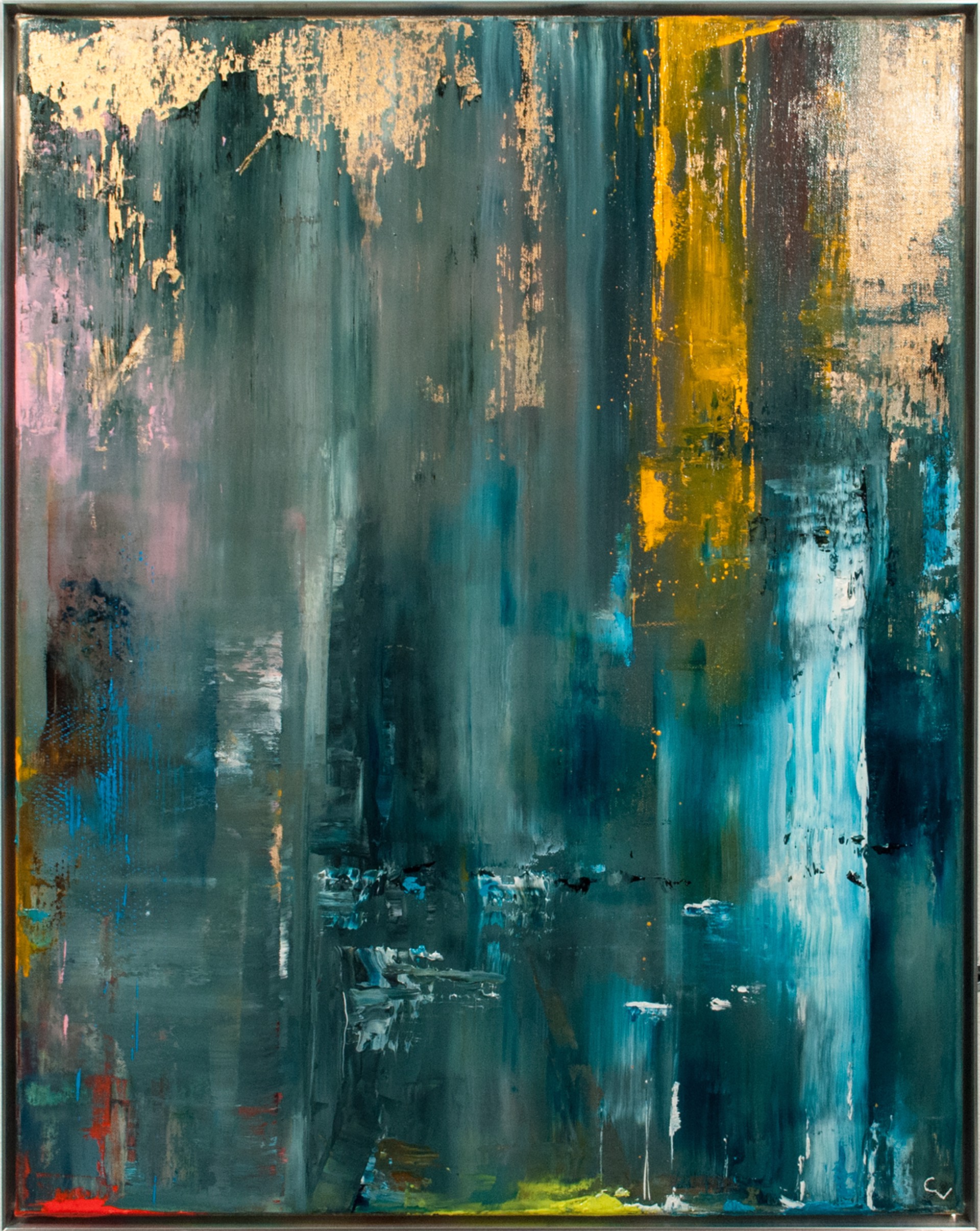 Abstract With Turquoise by Chris Veeneman