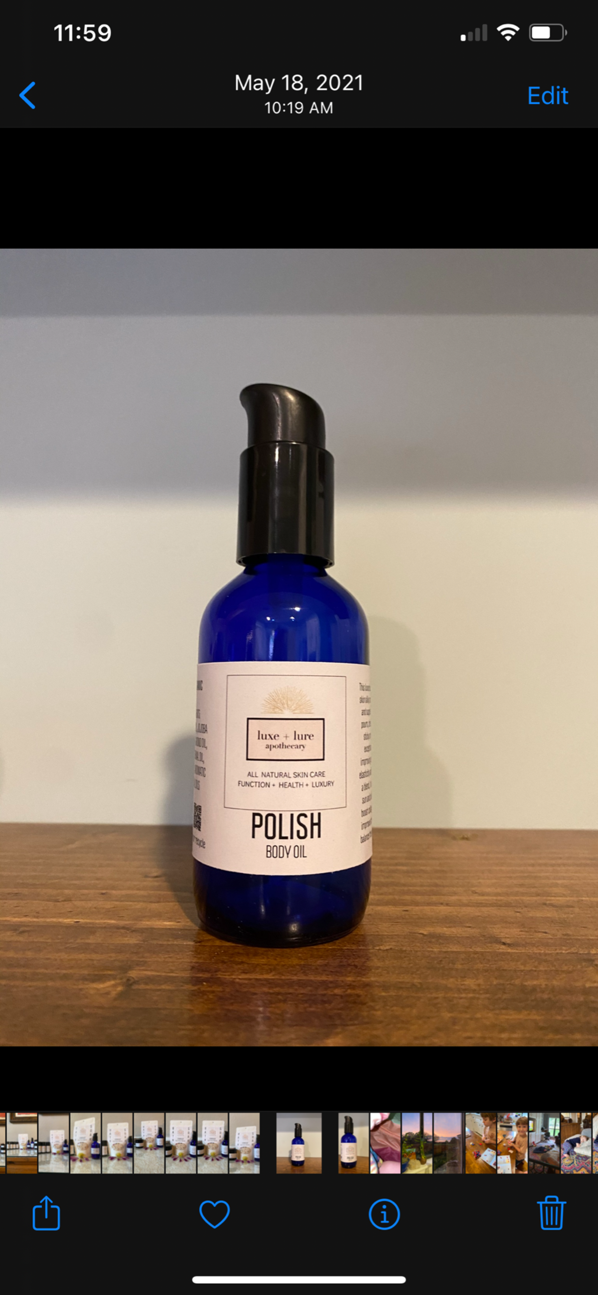 Polish Body Oil by Luxe + Lure Apothecary