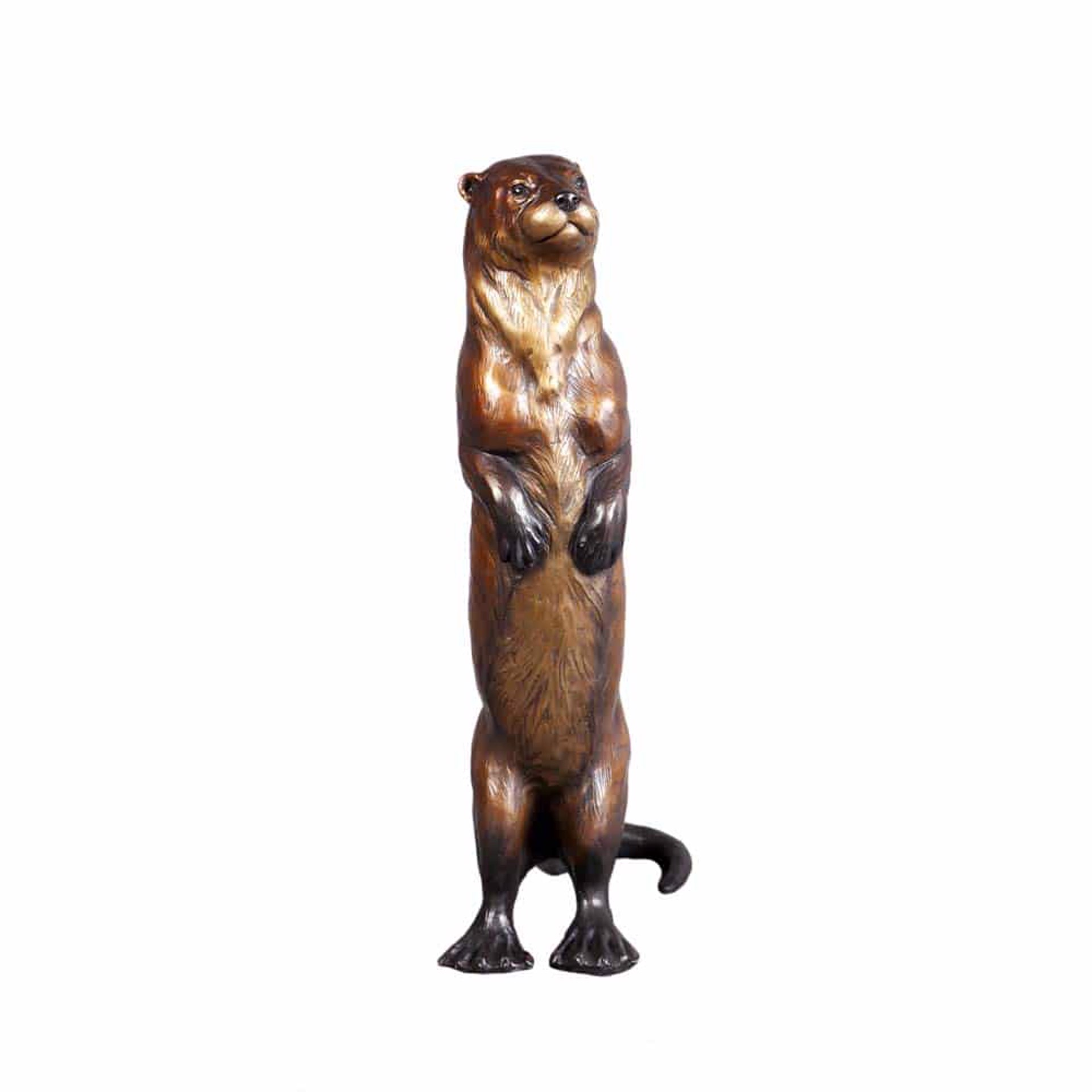 Otter Mini Original Bronze Sculpture by Rip and Alison Caswell, Contemporary Fine Art, Modern Wildlife Art, Available At Gallery Wild