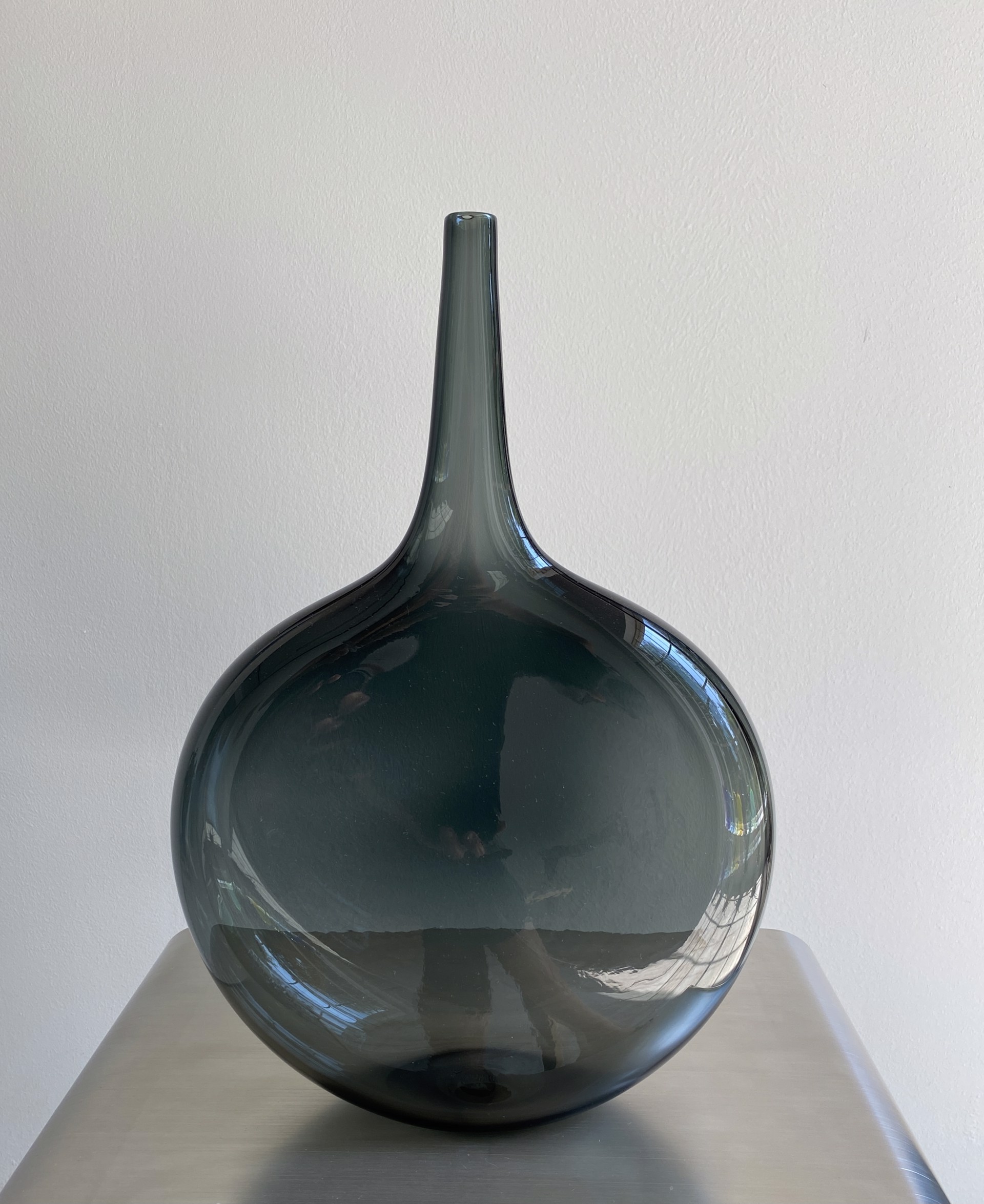 Large Lecca Lecca Flat Bottle (Dark Grey) by John Geci
