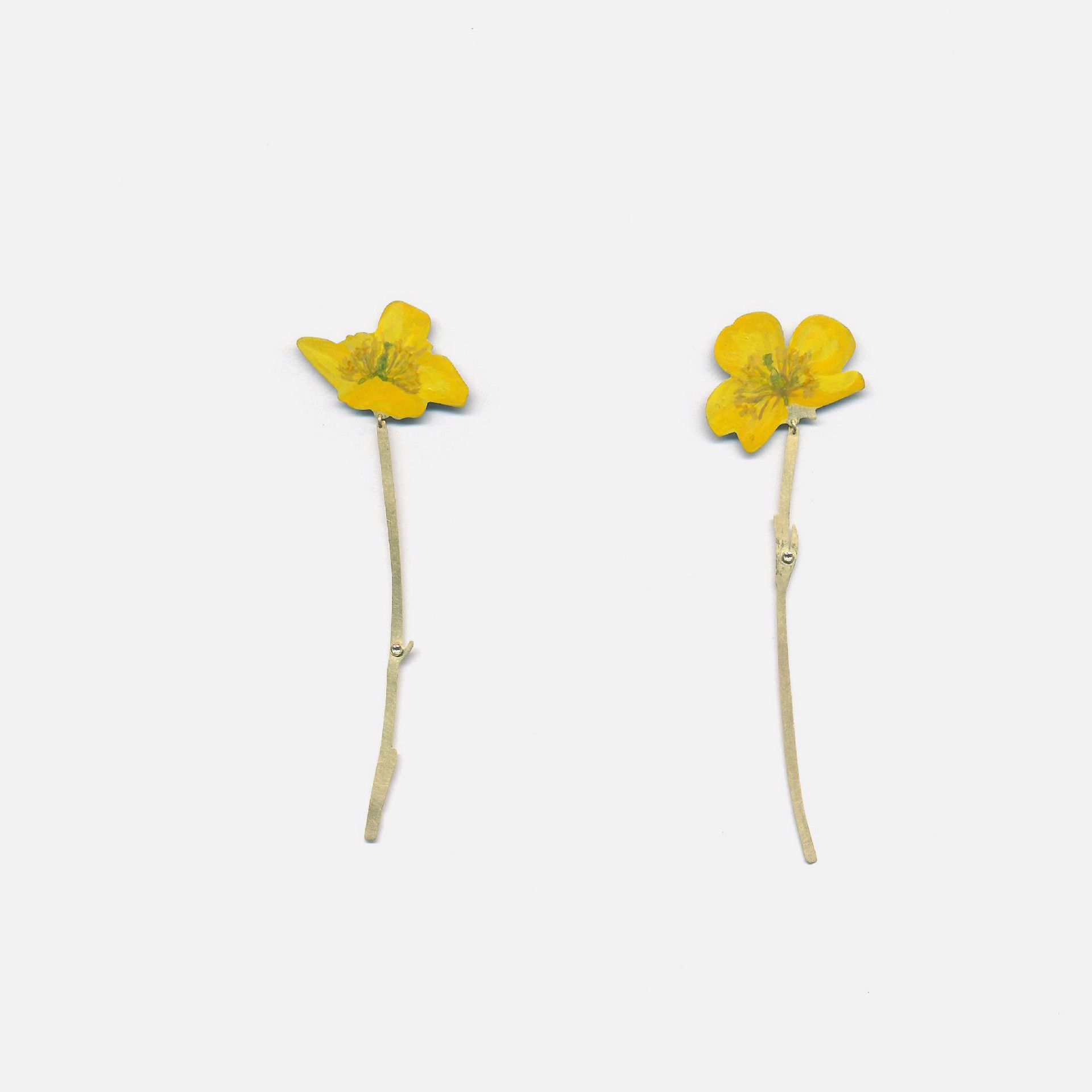 Natura Morta: Buttercup Drop Earrings by Christopher Thompson Royds