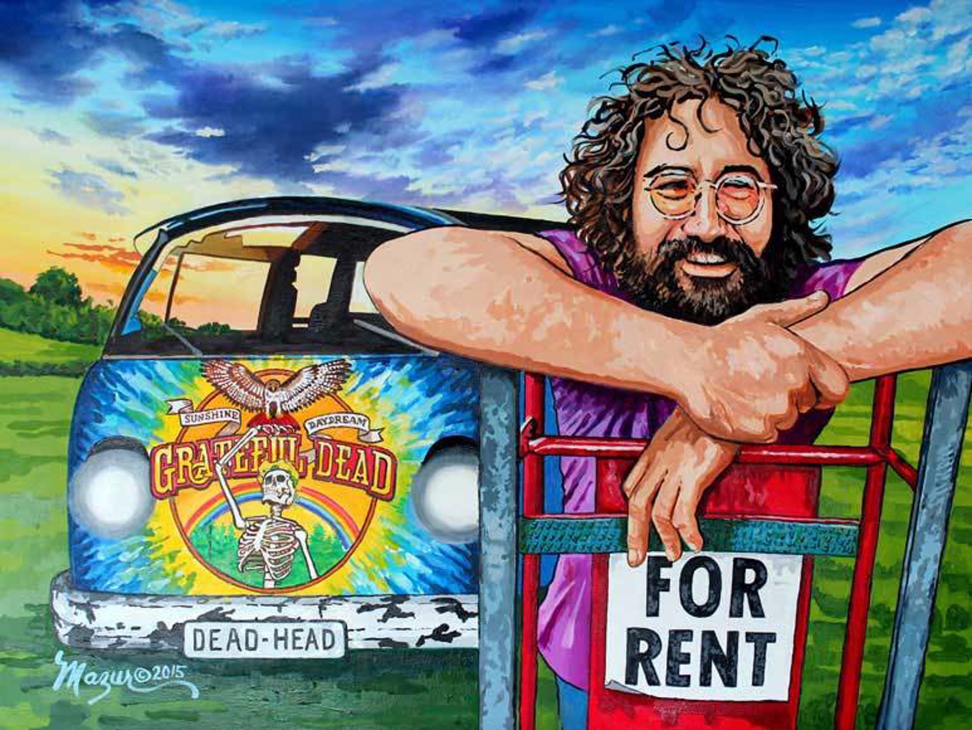 Jerry Garcia "Truckin" by Ruby Mazur