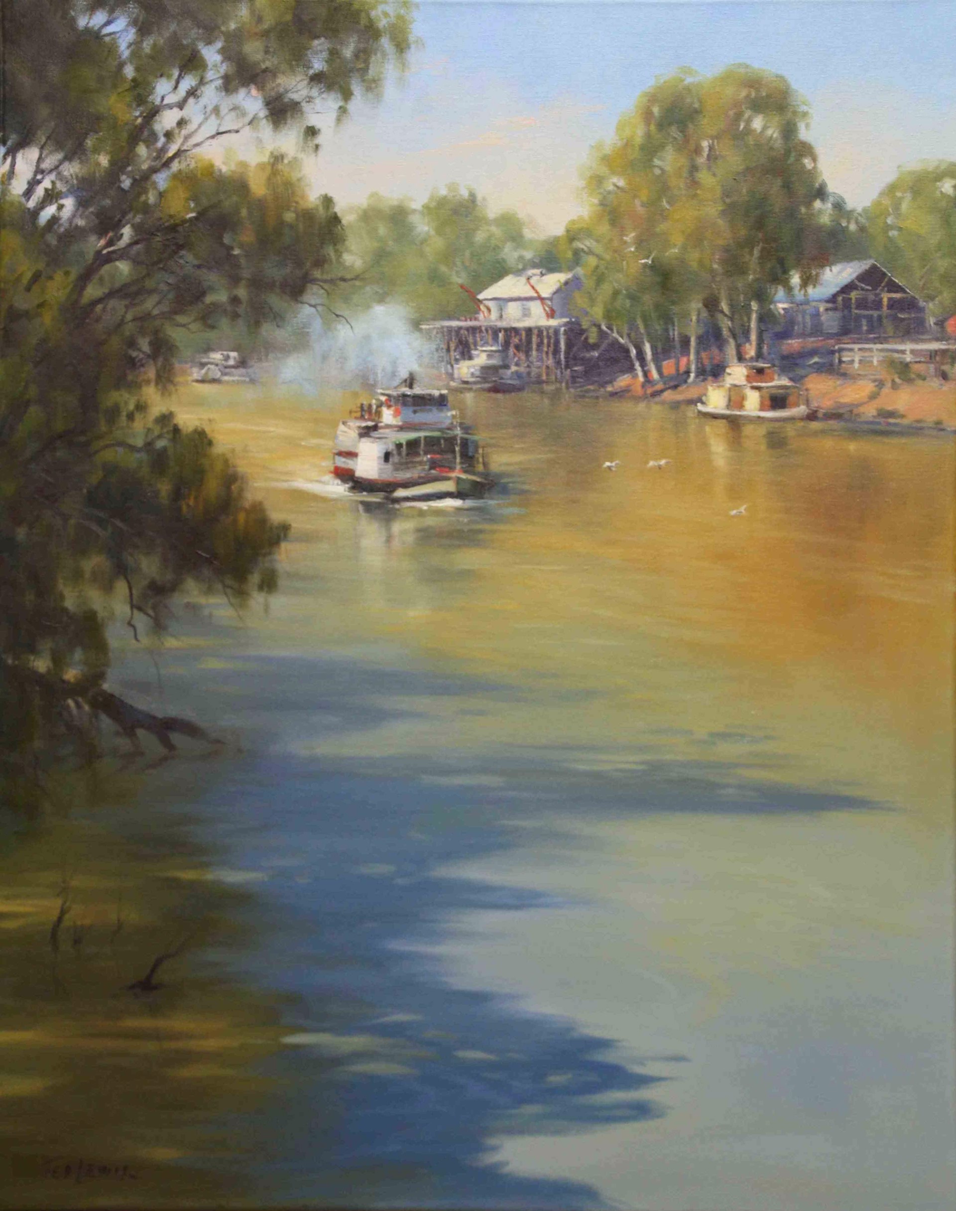 Paddle Steamer by Ted Lewis | Audrey Fine Art