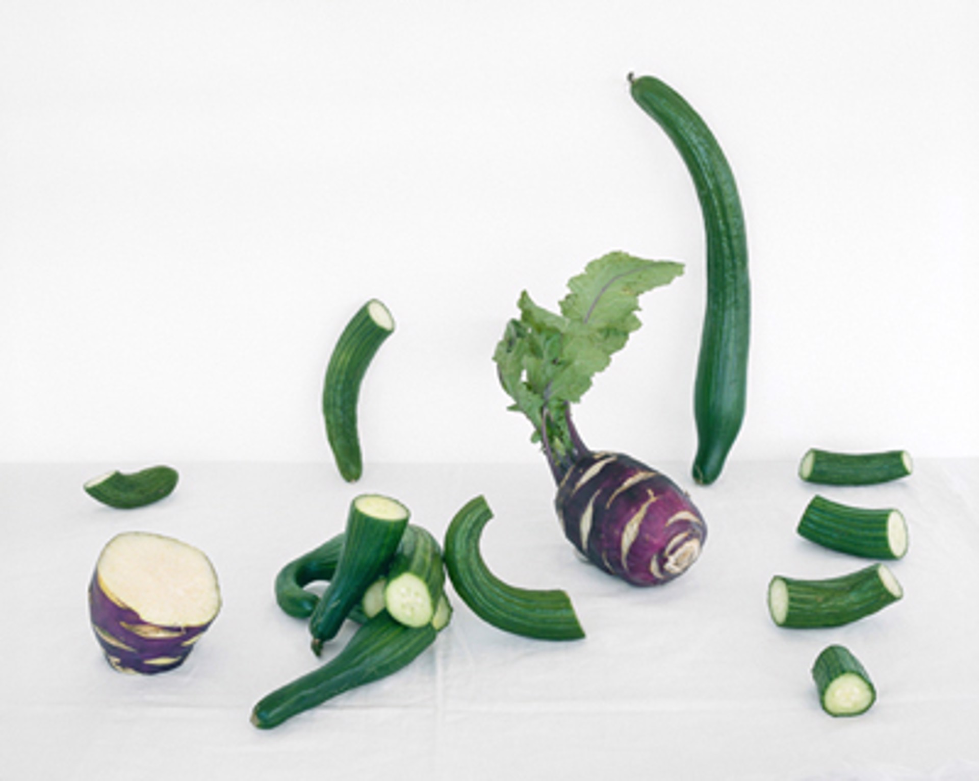 Cucumbers and Kohlrabi by David Halliday