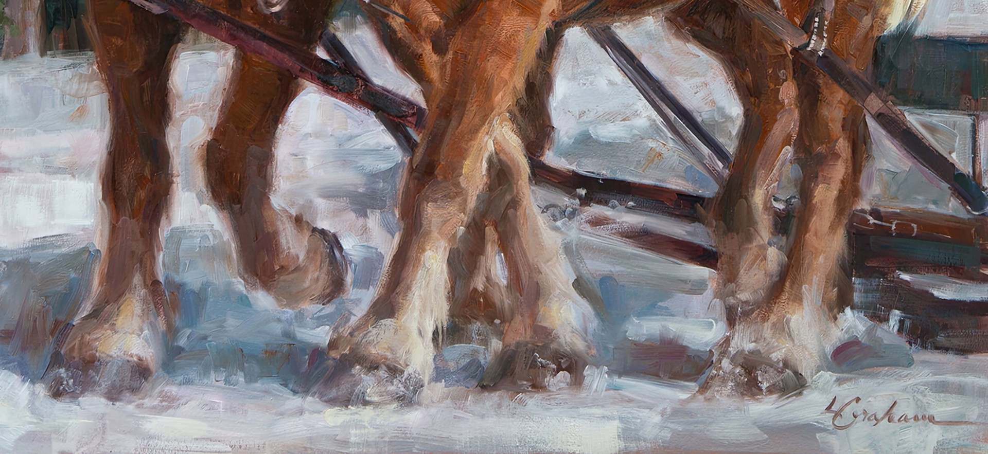 Three Cavalry Horses by fine artist Shan Fannin