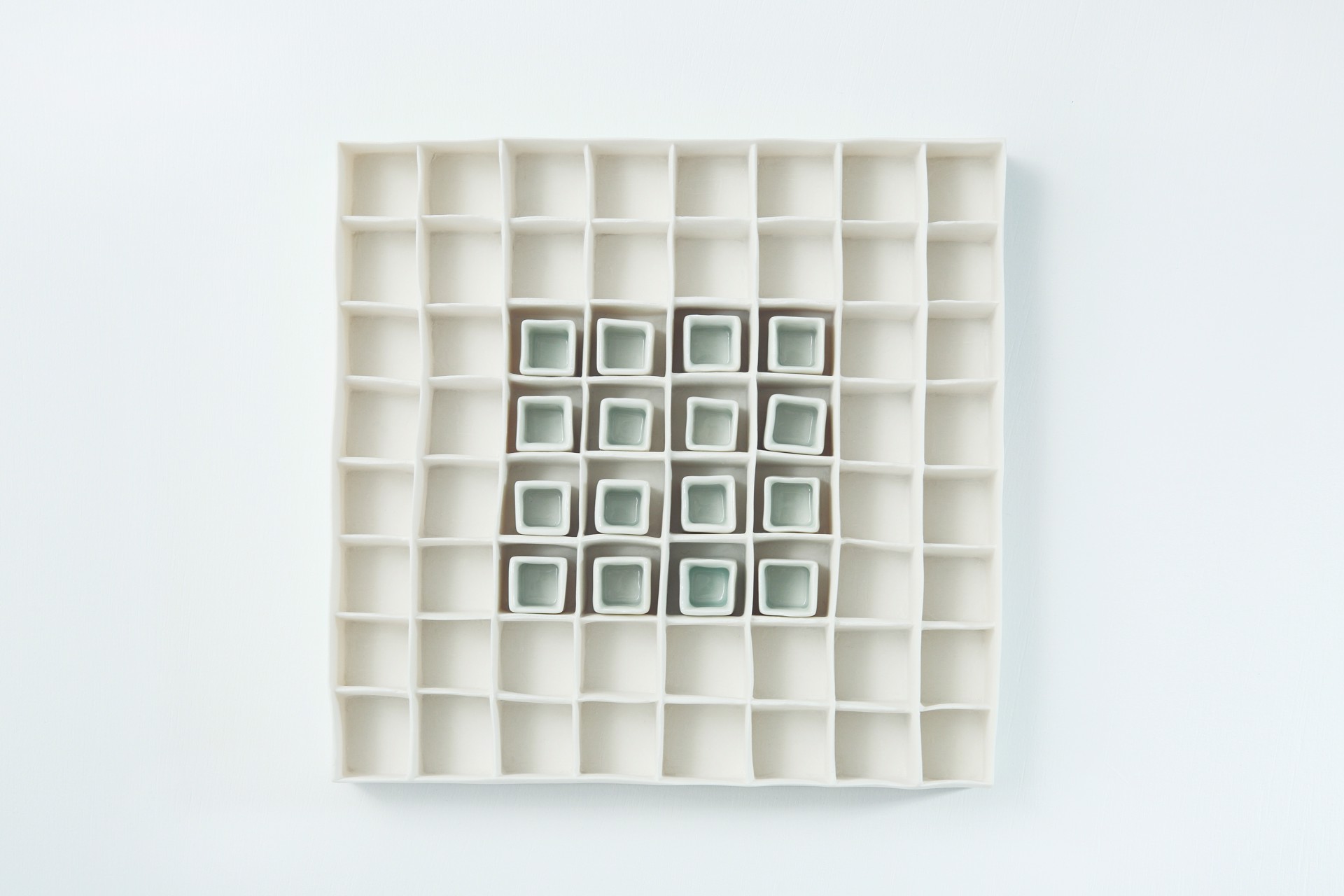 Porcelain Grid with Celadon Blue by Isobel Egan