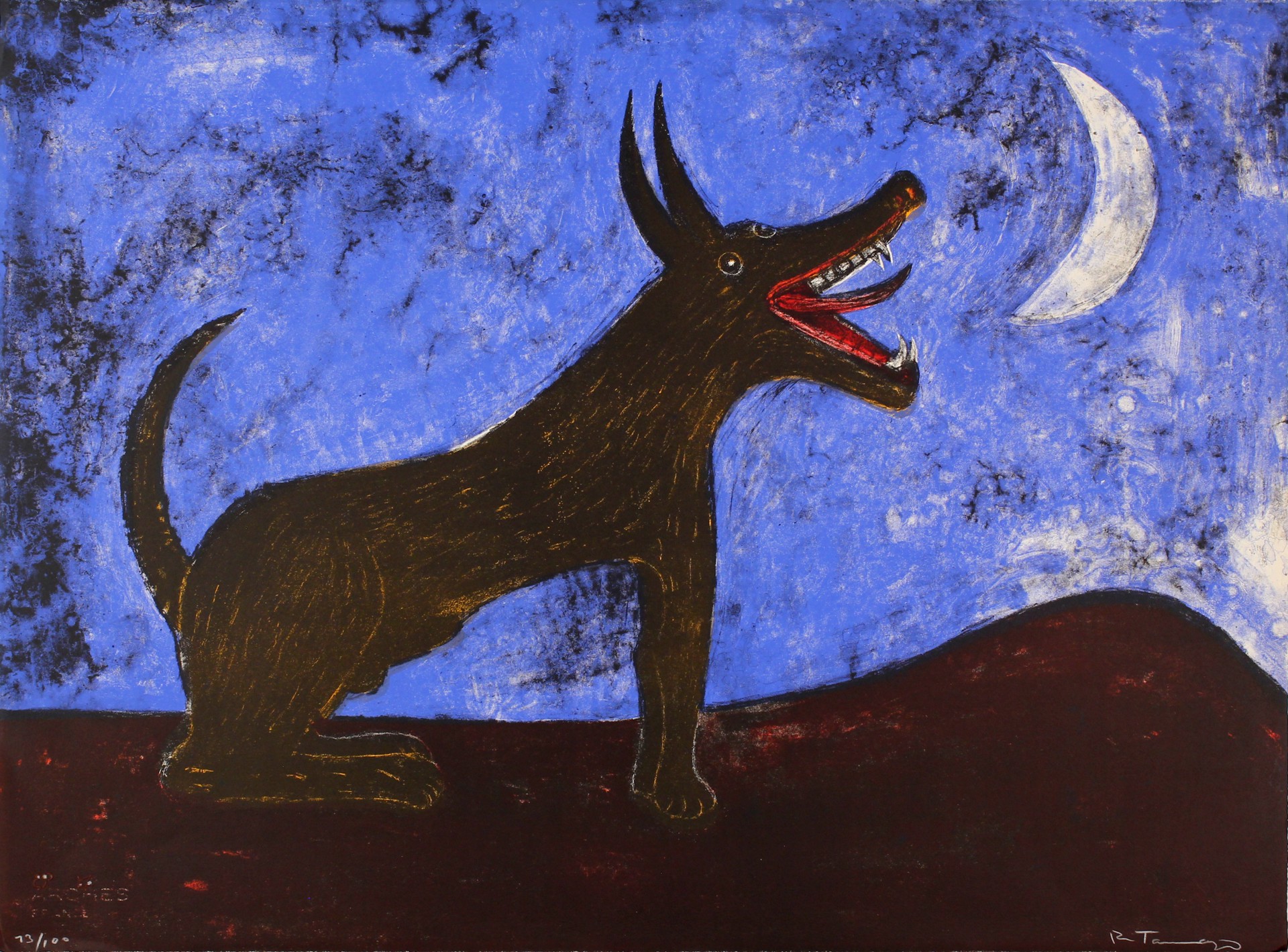 Perro de Luna by Rufino Tamayo (1899 - 1991)
