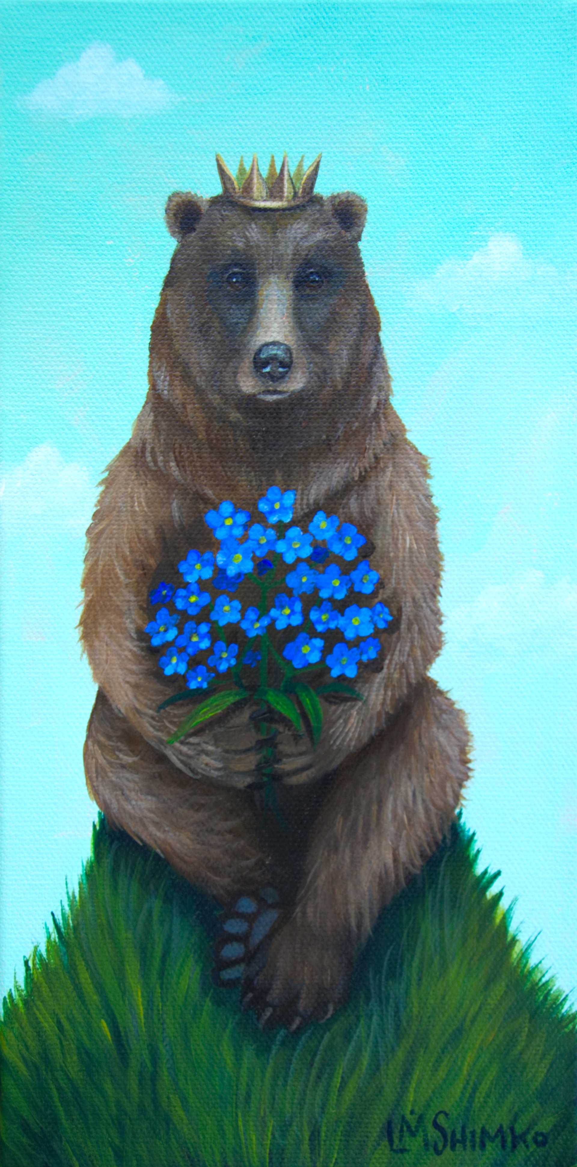 Grizzly Forget-Me-Nots by Lisa Shimko
