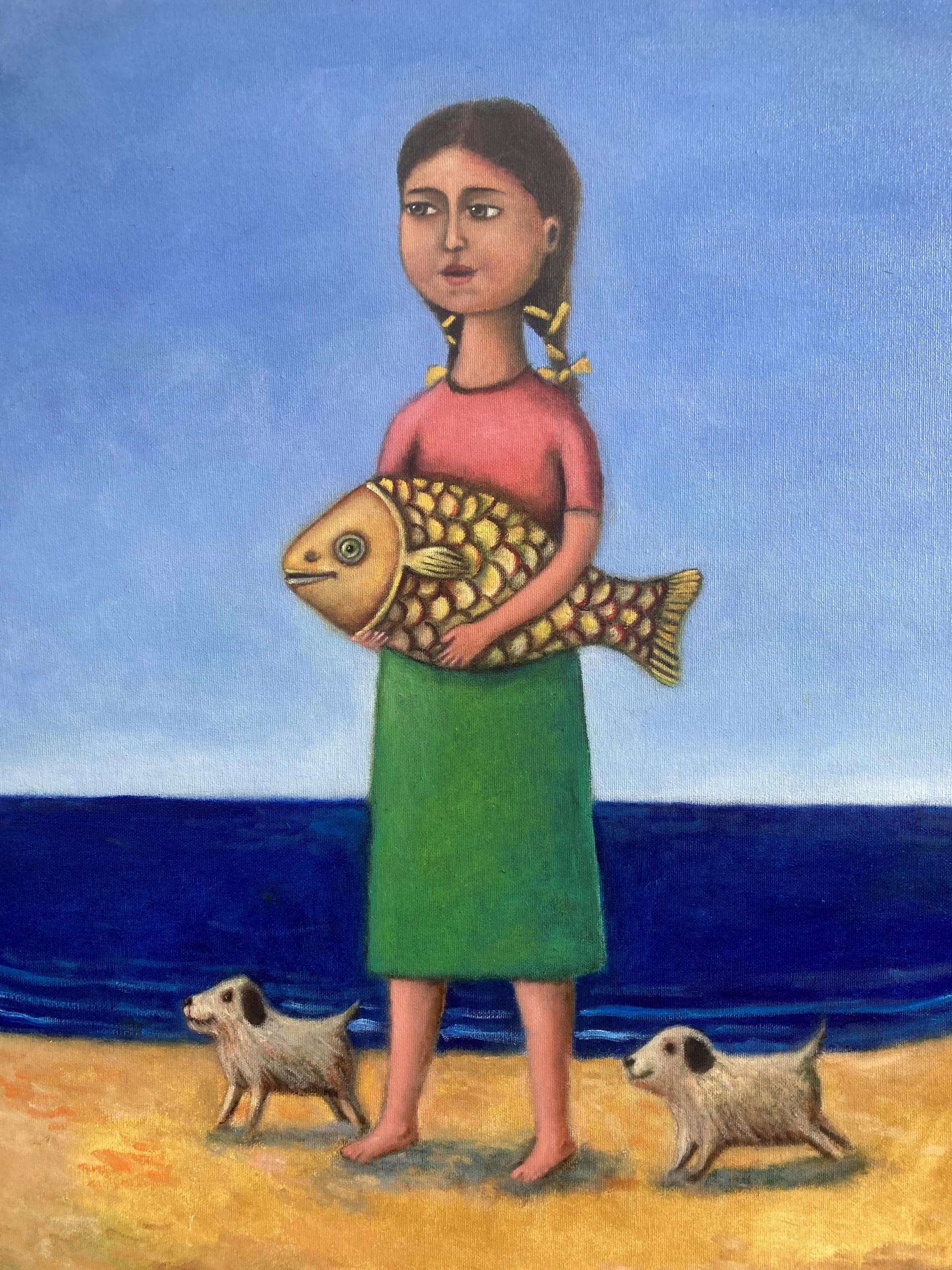 Girl with Fish by Esau Andrade