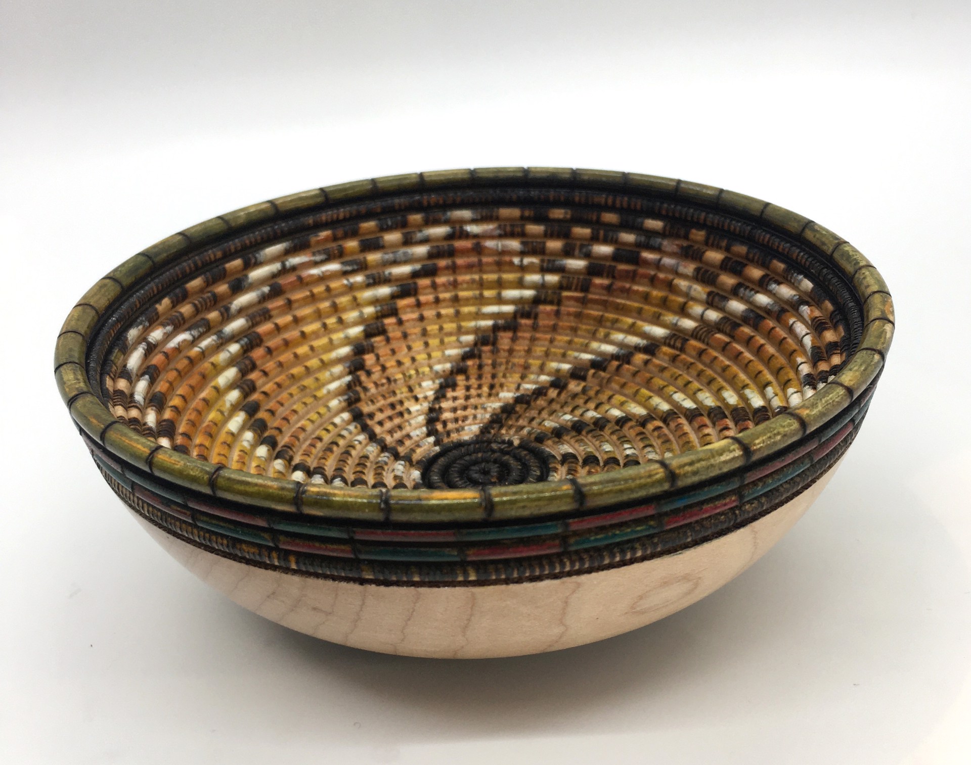 Footed Bowl - Golden Petals by Keoni