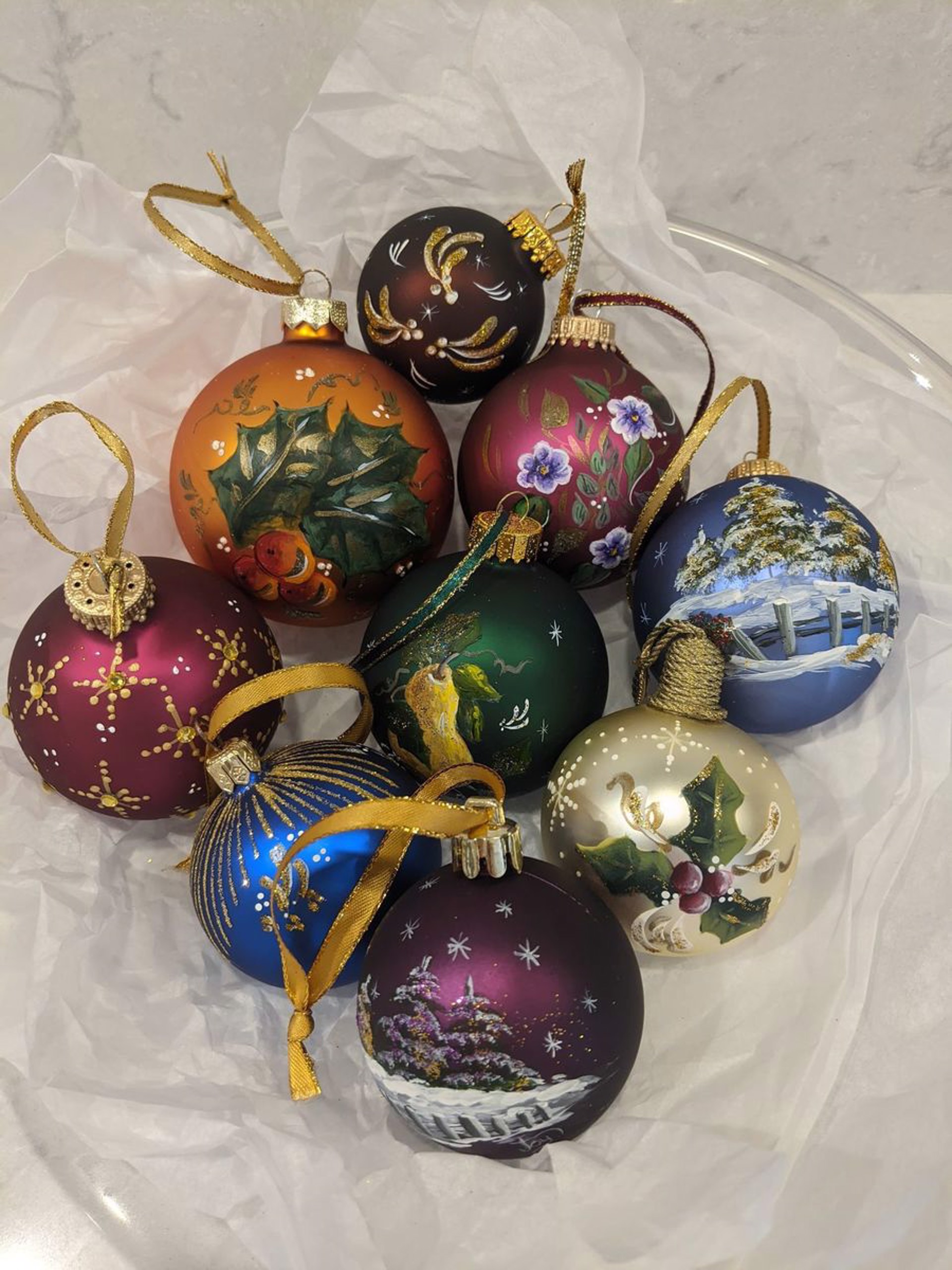 Hand-Painted Ornaments by Joy McCallister
