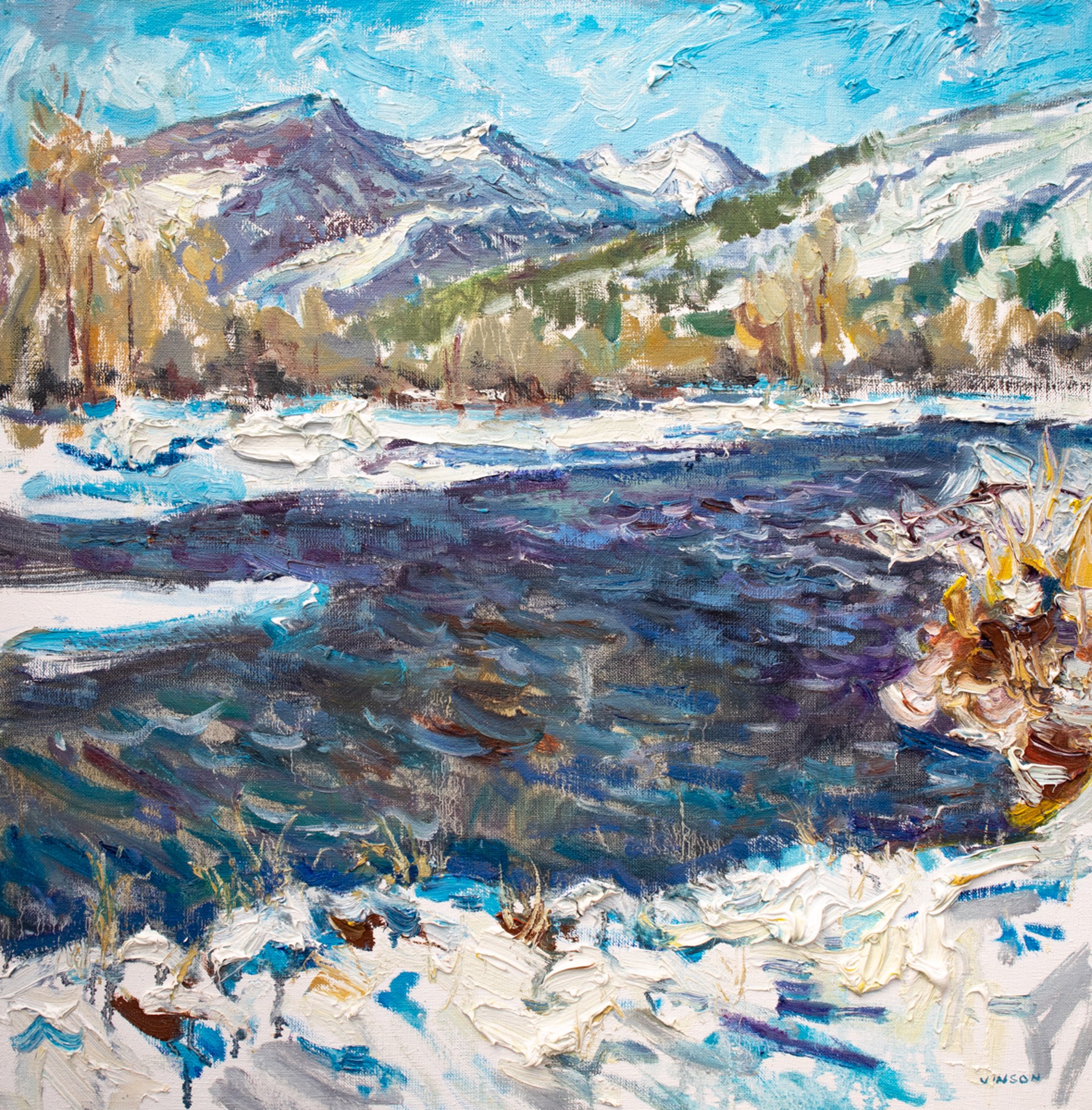 Skalkaho Bend in Winter by Turner Vinson