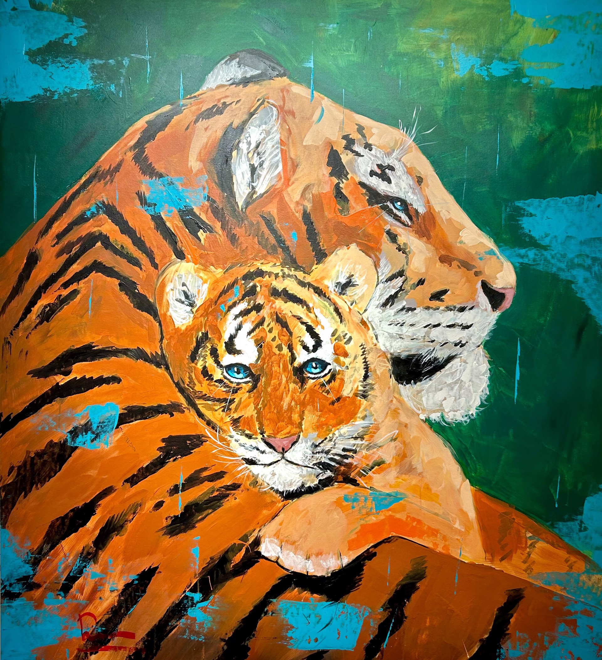Tiger and Cub by Dominic Mattioli