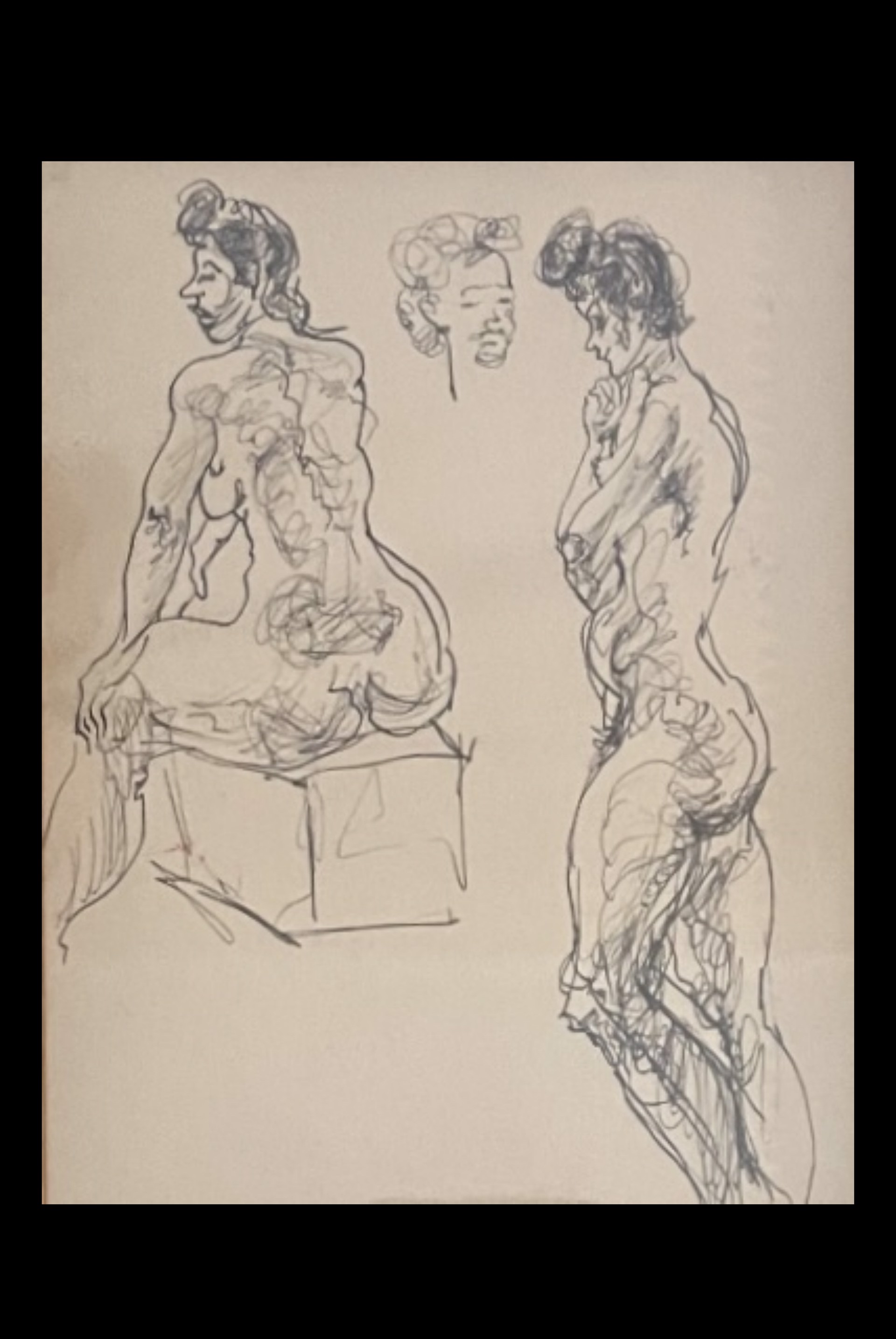 Nude Study From Sketchbook by Joseph Delaney