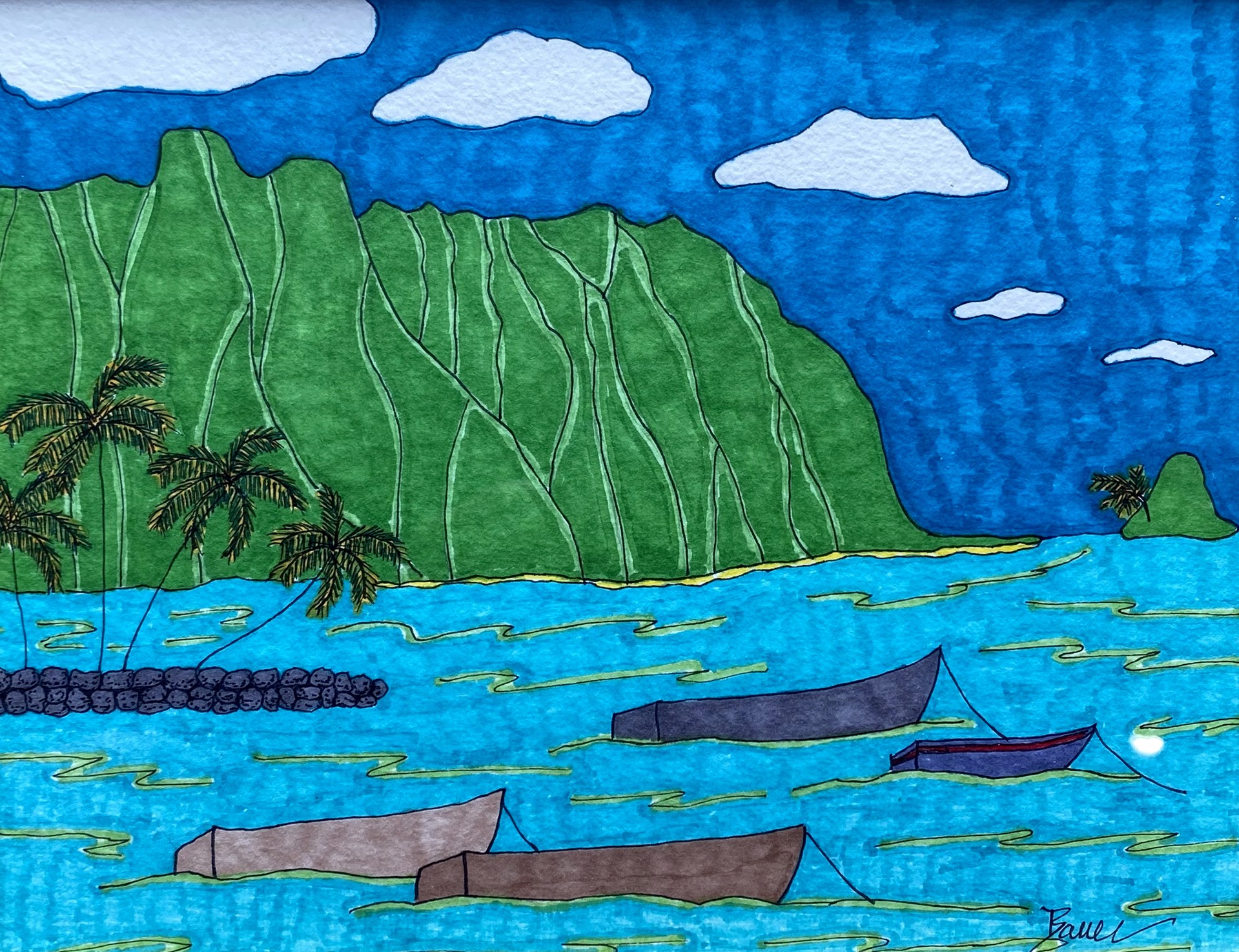Kāneʻohe Bay by Carolyn Morgan Bauer