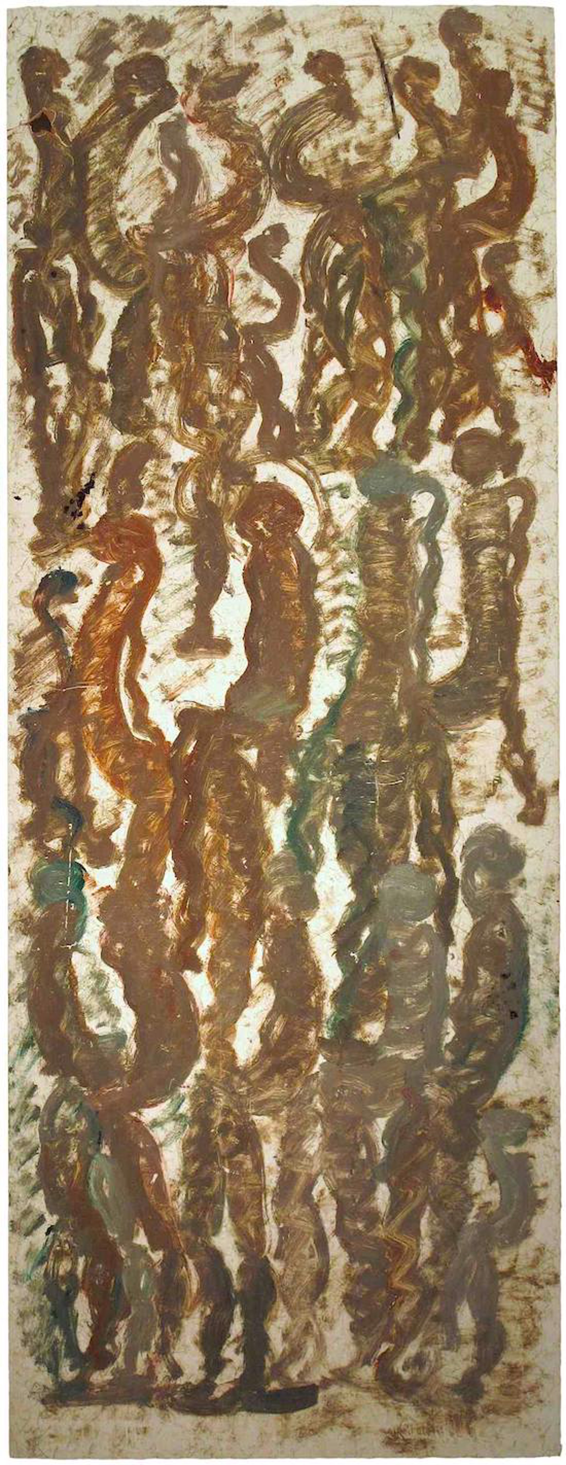 Brown Figures in Abstract by Purvis Young