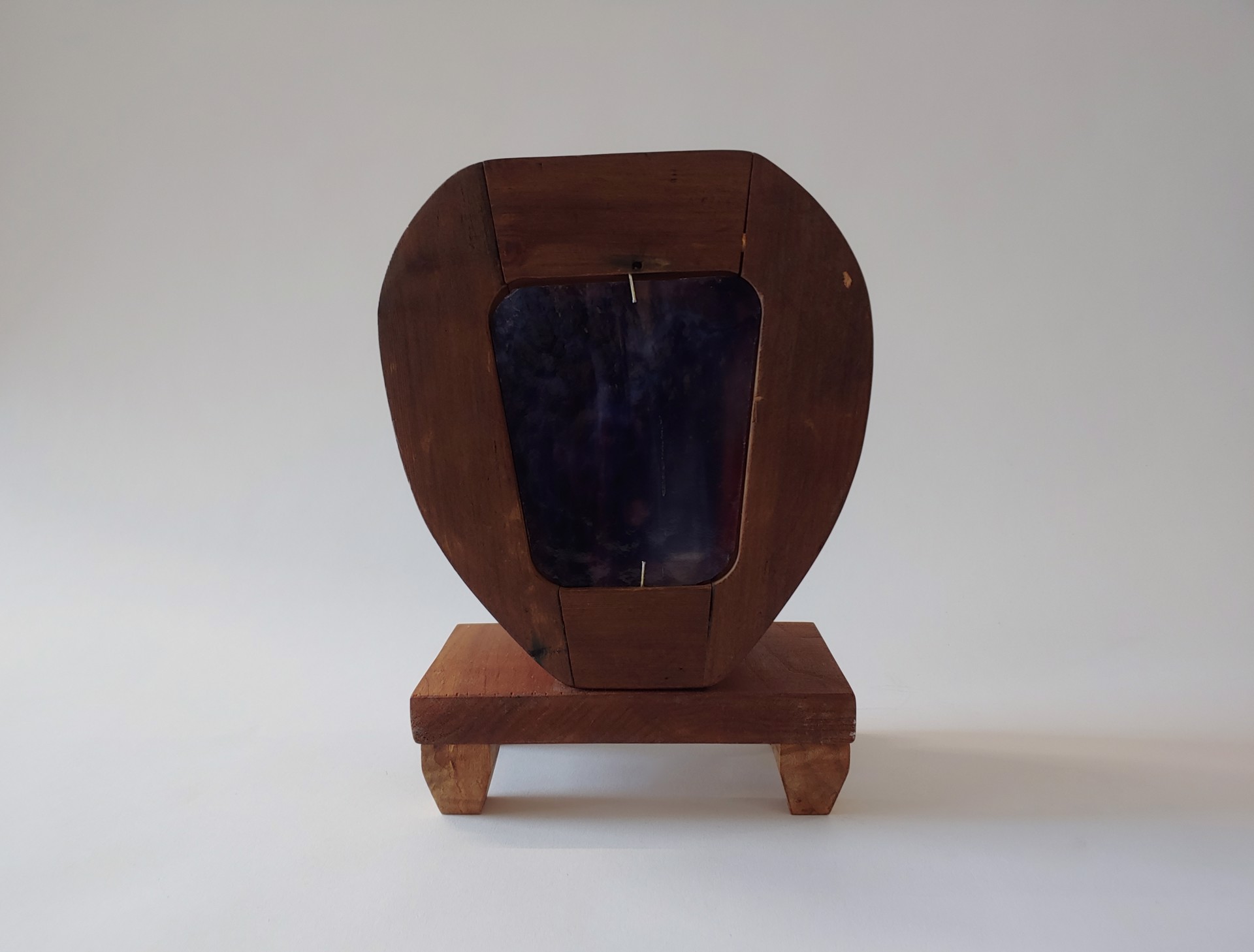 Peek-a-boo Budha - Wood Sculpture by David Amdur