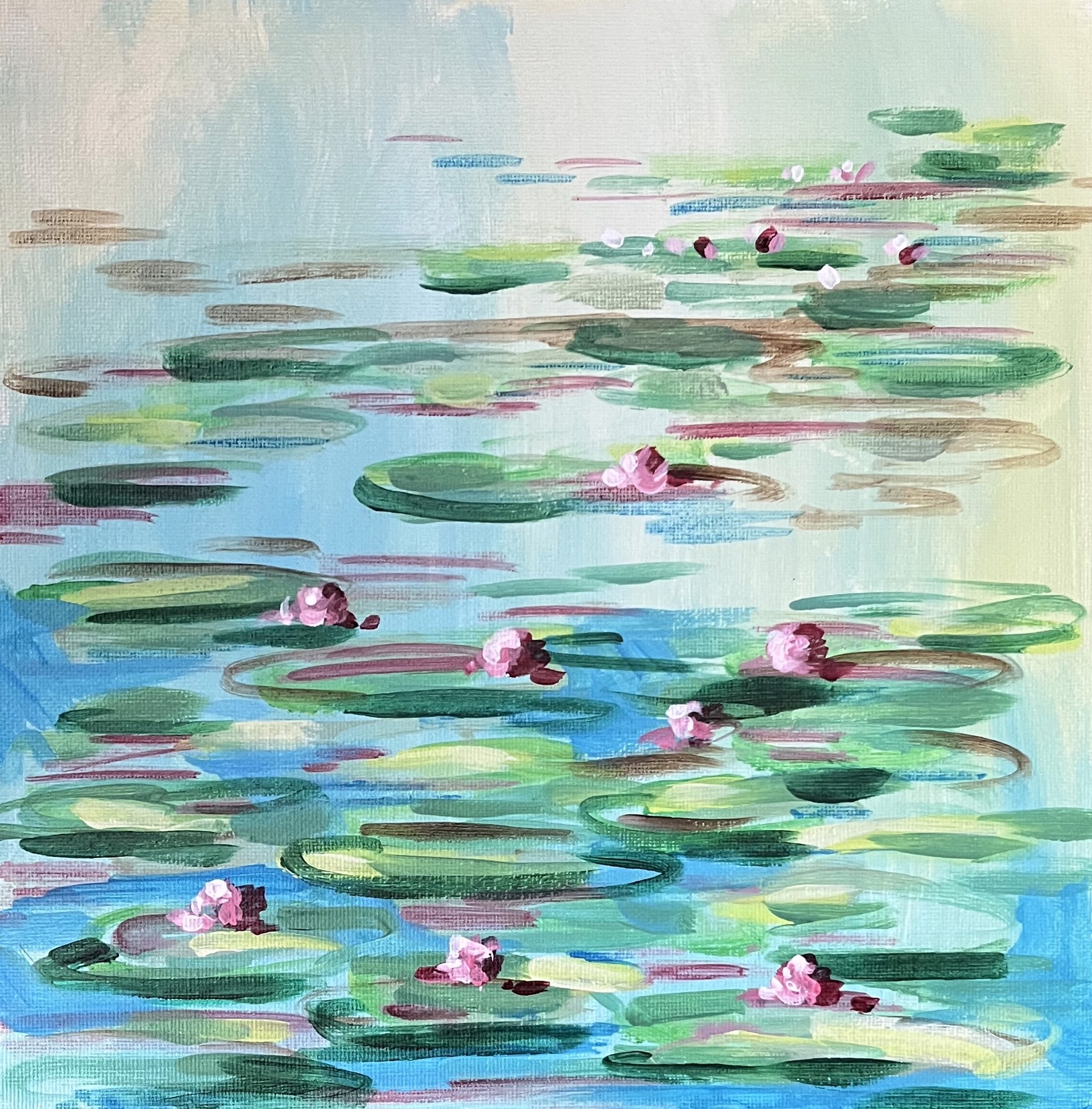 Green Waterlilies I by Elizabeth Cabell