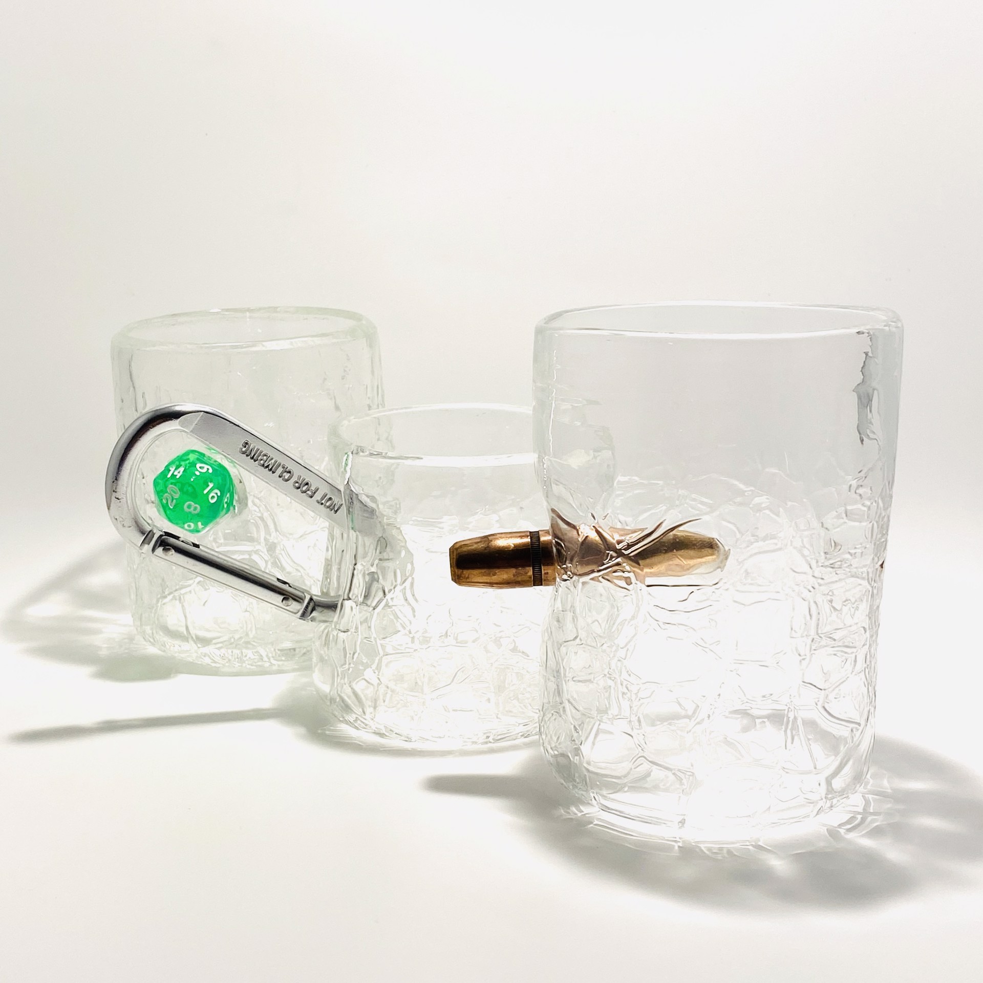 Whiskey "Shot" Glass with Various Inserts by John Glass