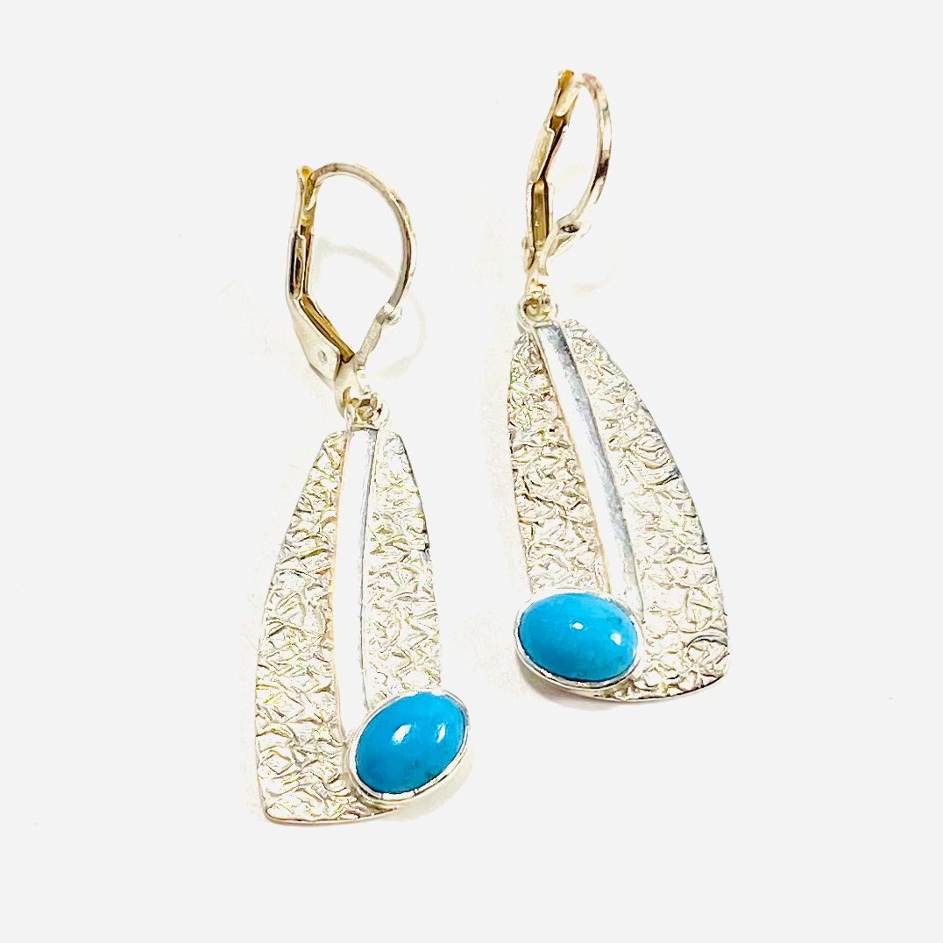 MON SE 3130 Sleeping Beauty Turquoise or Lapis Lazuli Earrings, french wire clasp by Monica Mehta