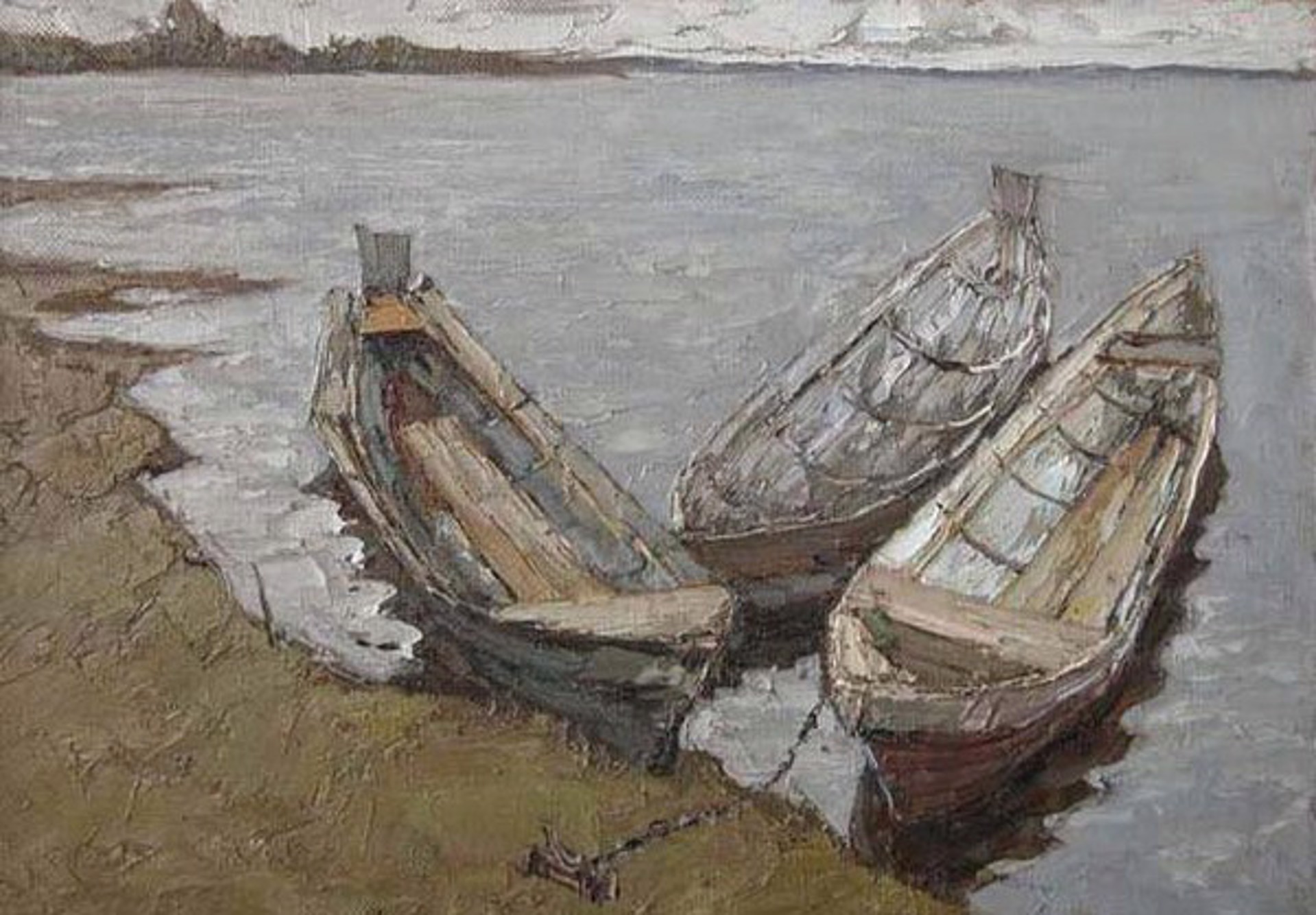 Three Boats by Vladimir Pentjuh
