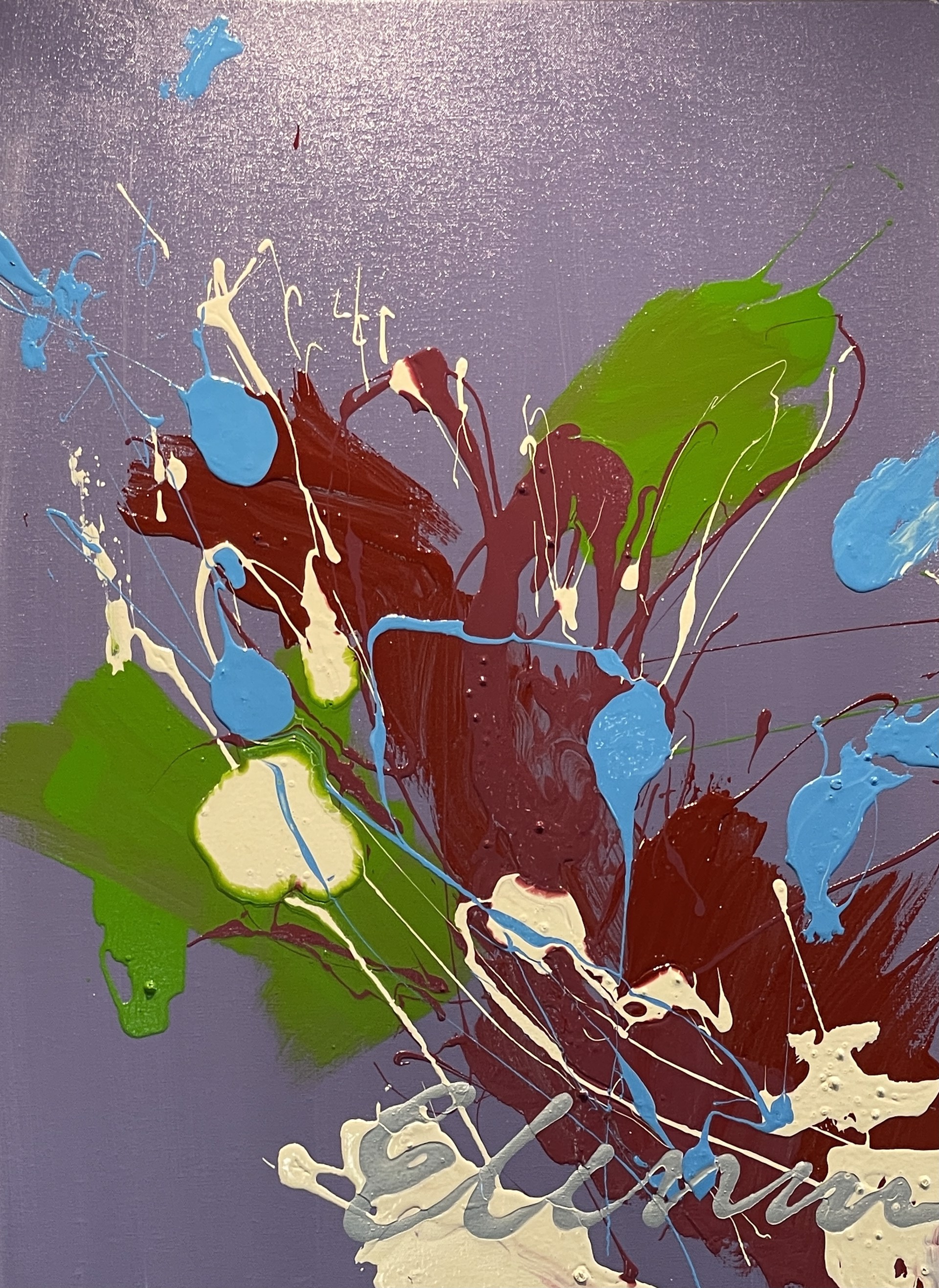 "Purple Bloom" by Abstract Paintings by Elena Bulatova