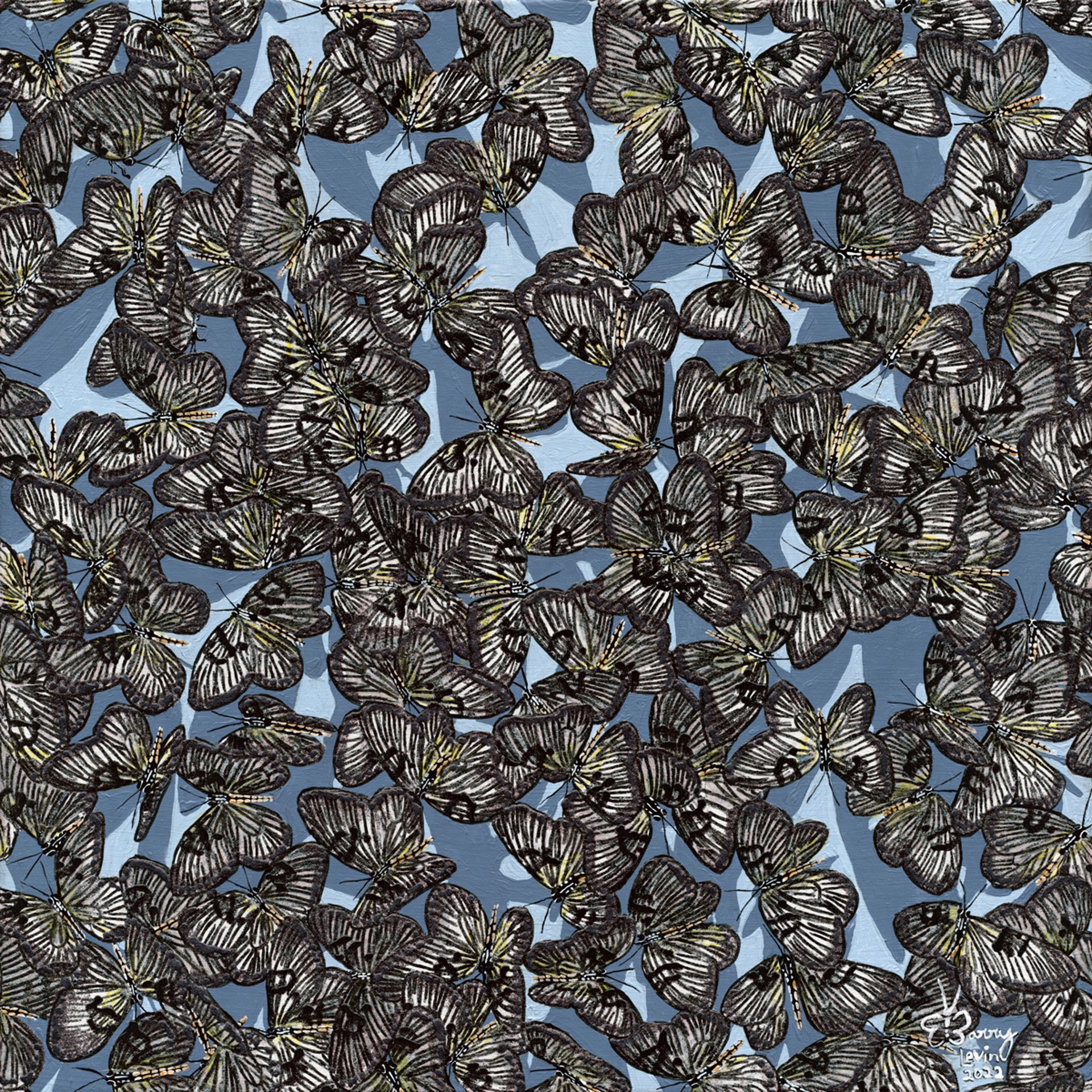 Rice Paper Swarm by Barry Levin