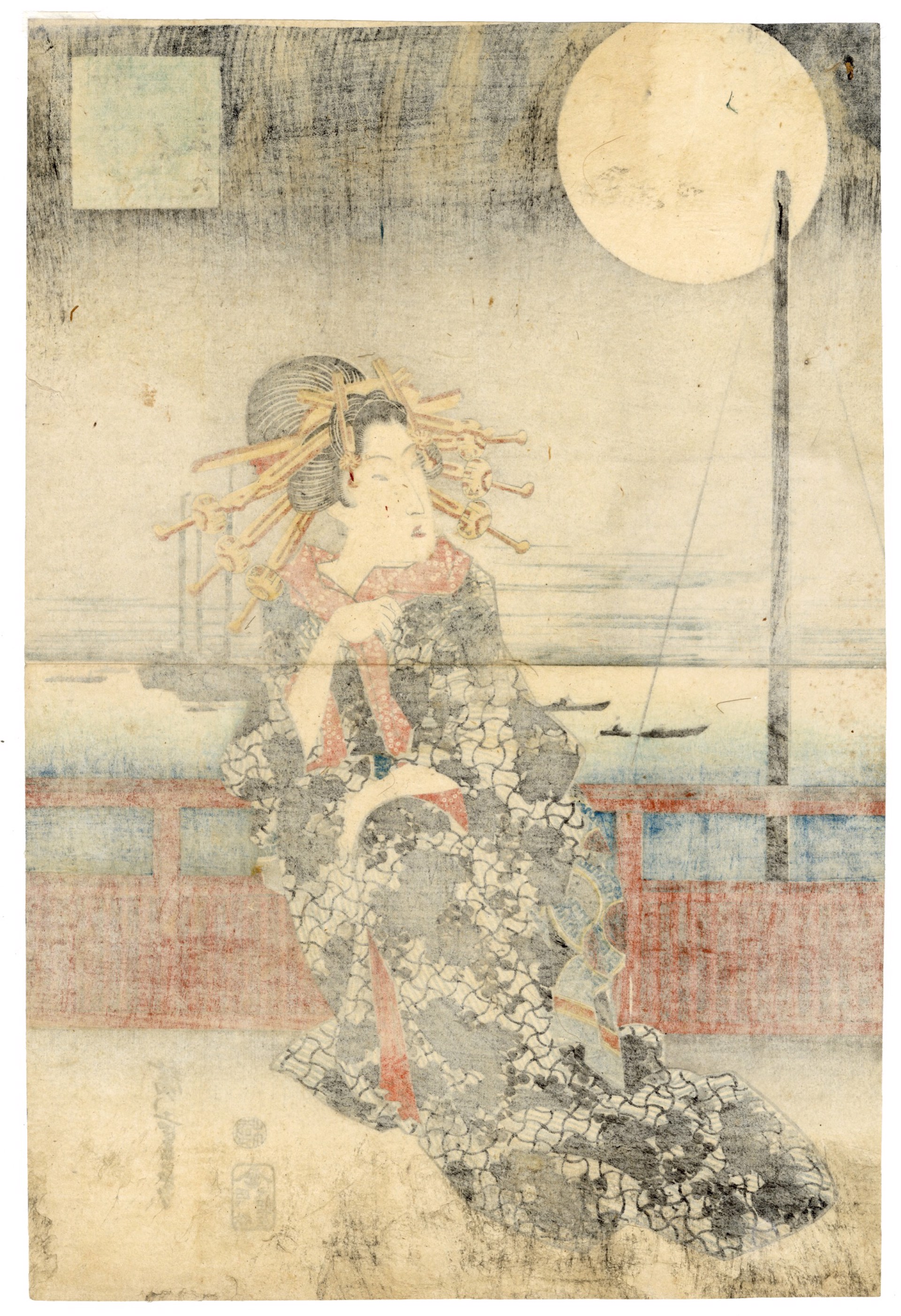 Autumn Moon Party (Aki no Bu, Tsuka no yu) by Hiroshige