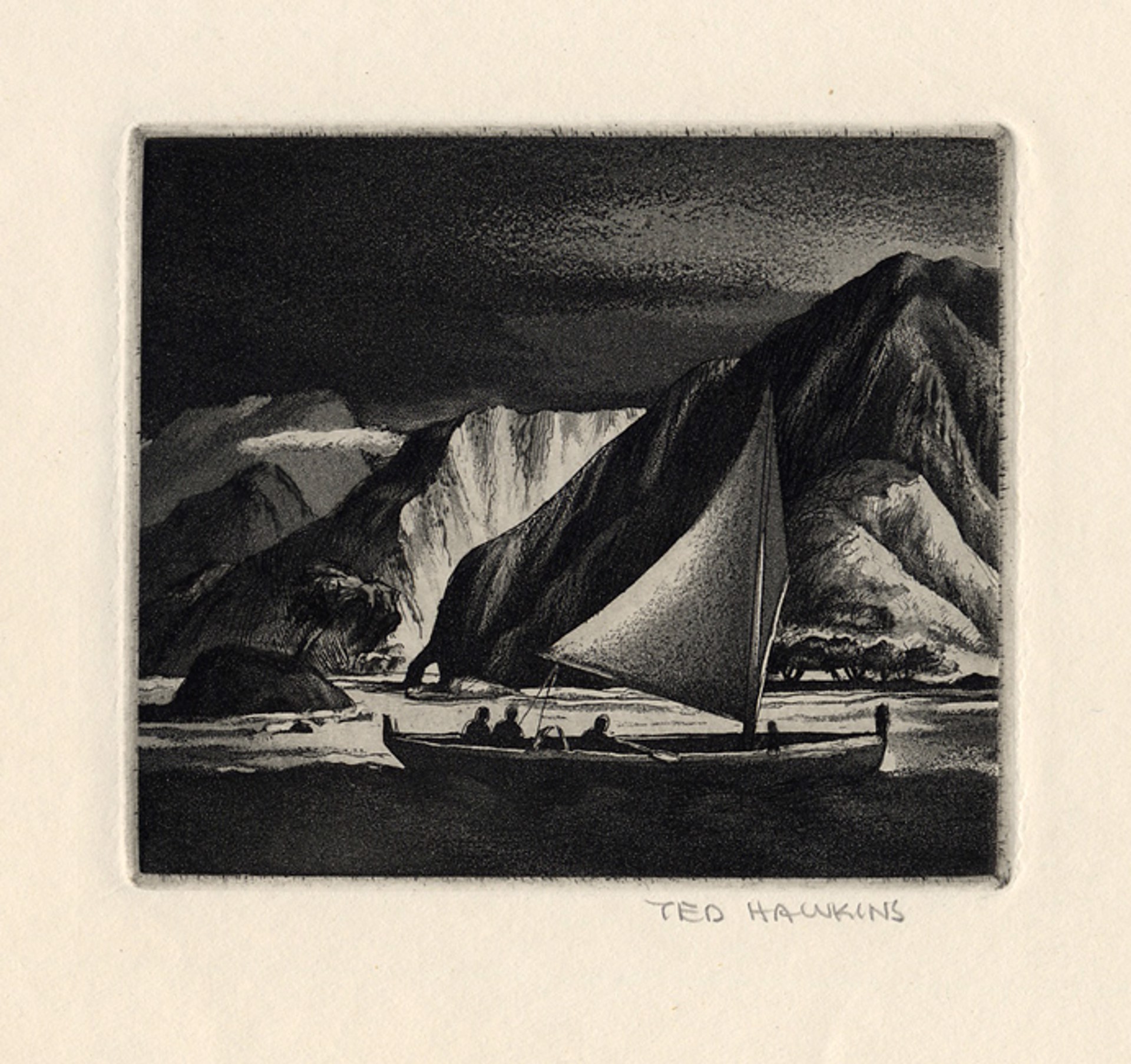 Untitled (Sailing Canoe) by Ted (Theodore William) Hawkins