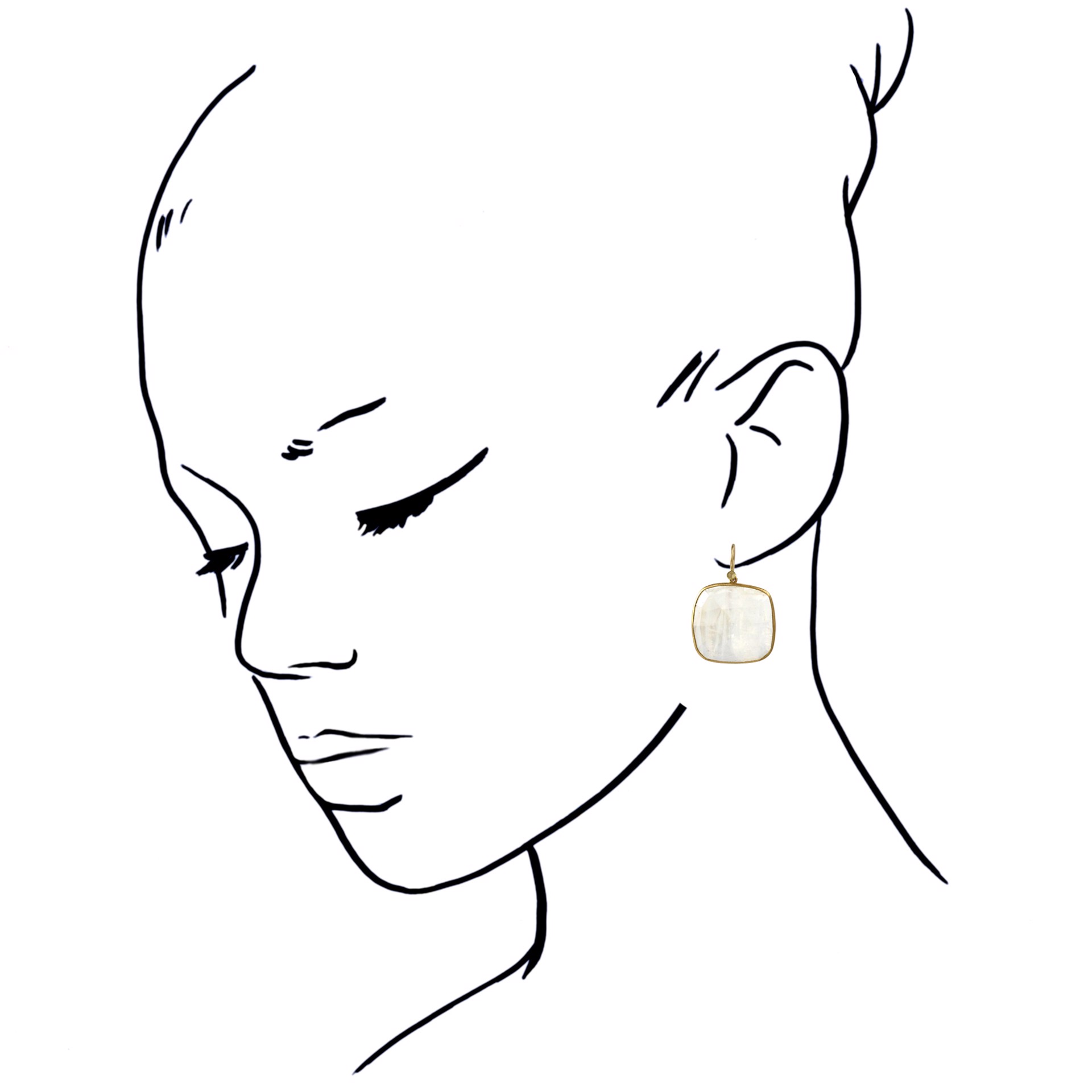 Moonstone Earrings by Lola Brooks Studio