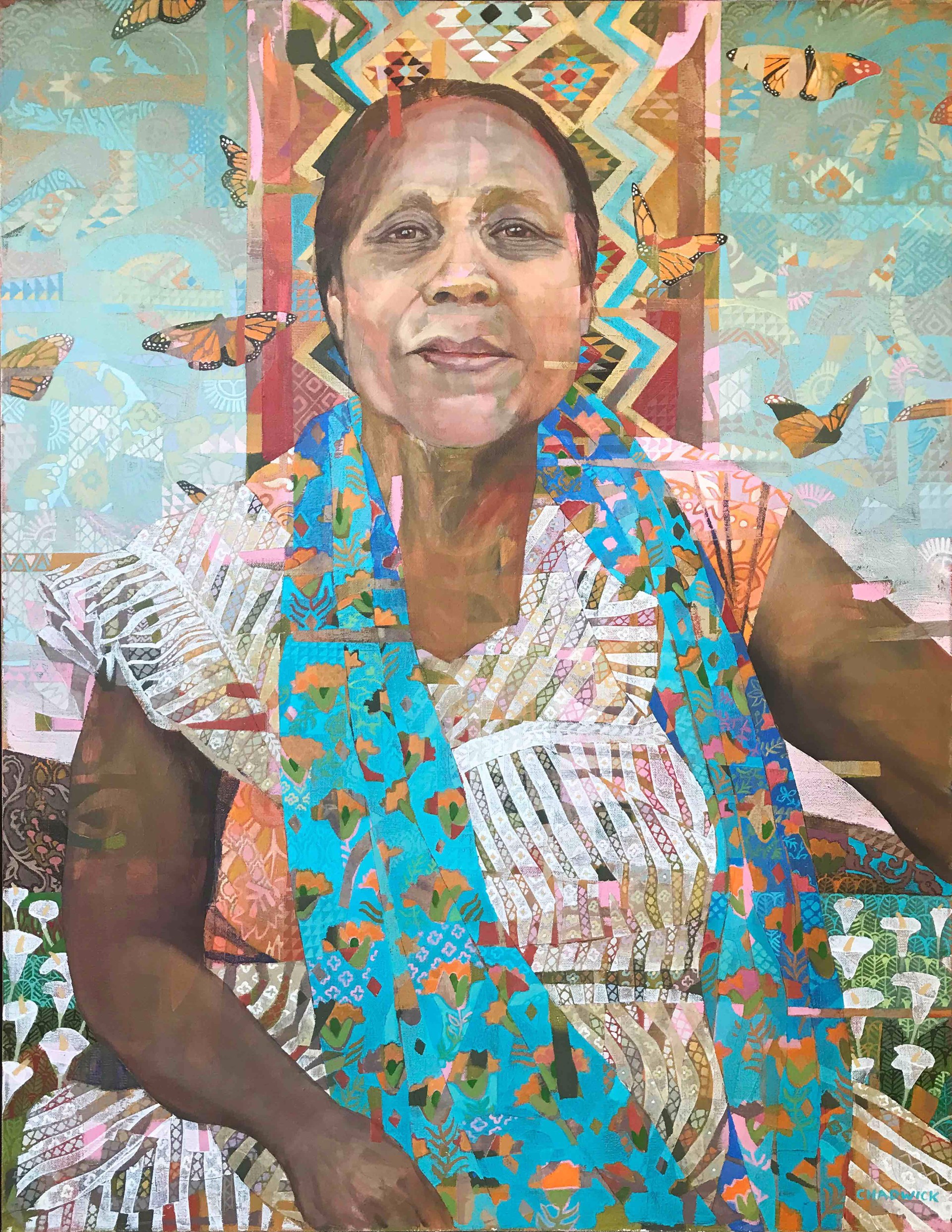 Mujer con Flores by Kevin Chadwick