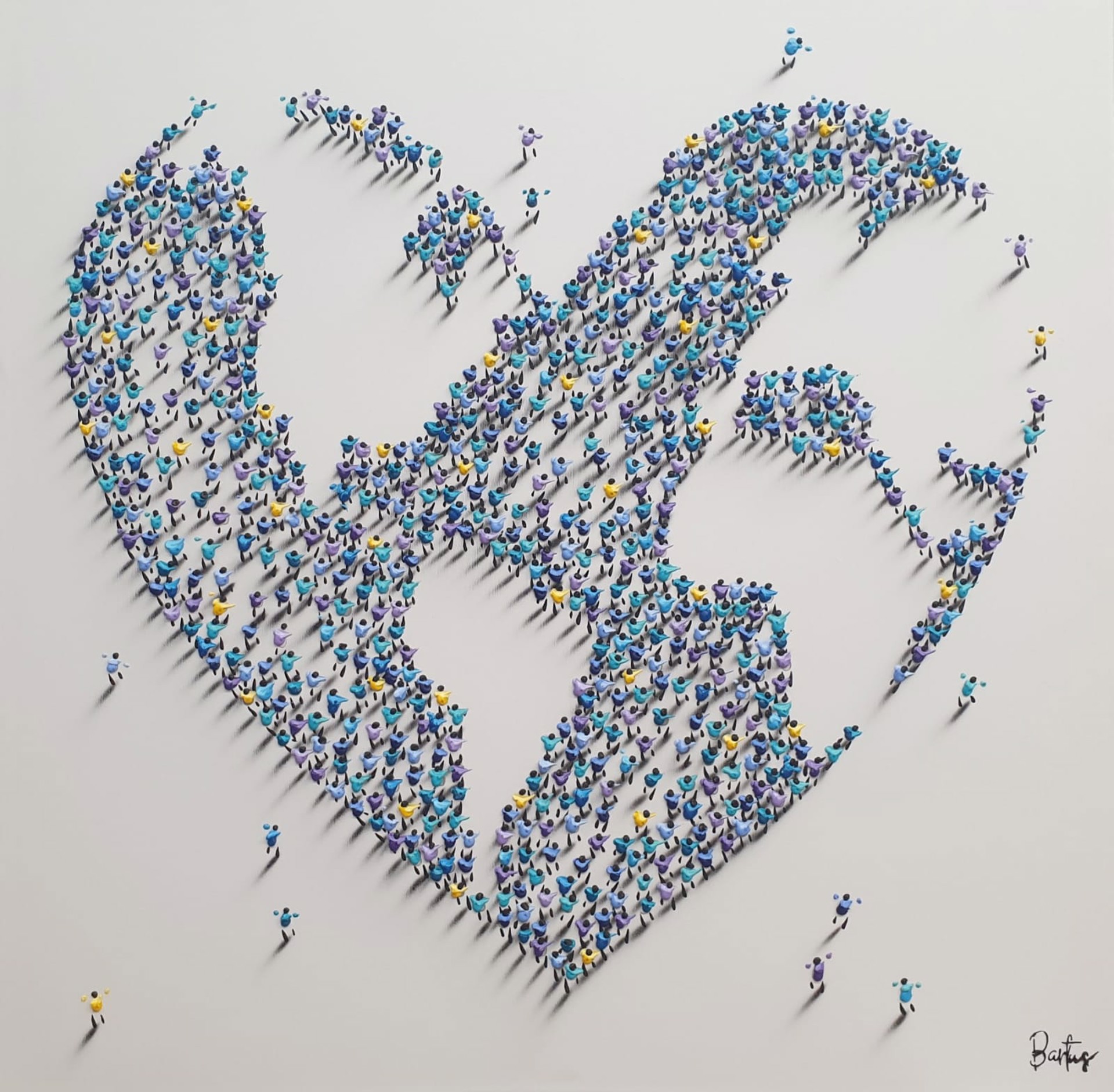 Heart World Map by Francisco Bartus