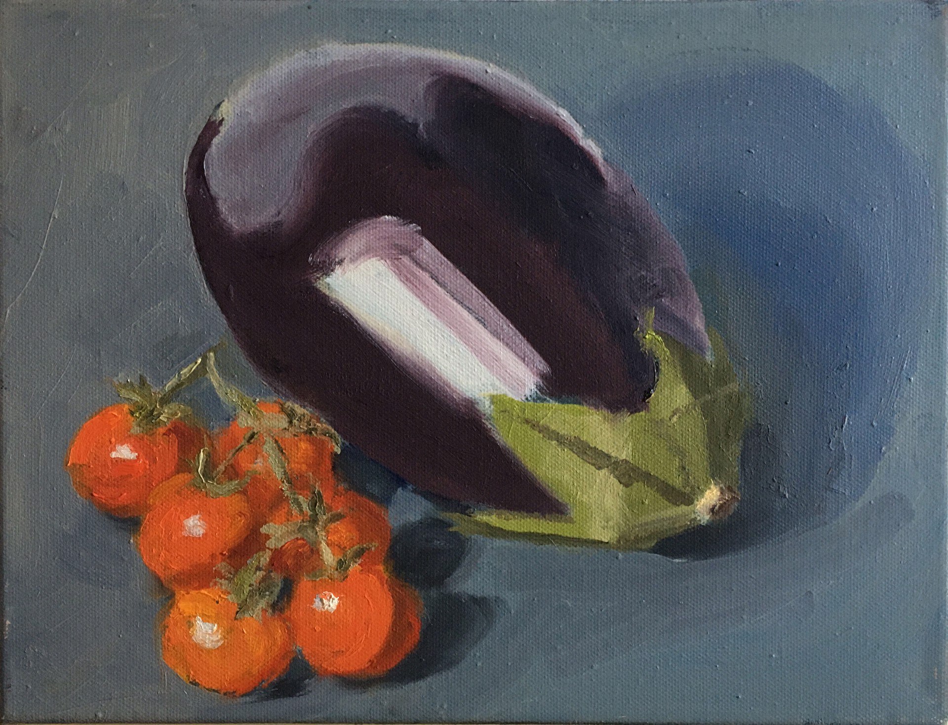Tomatoes and Eggplant by Madeline Nelson