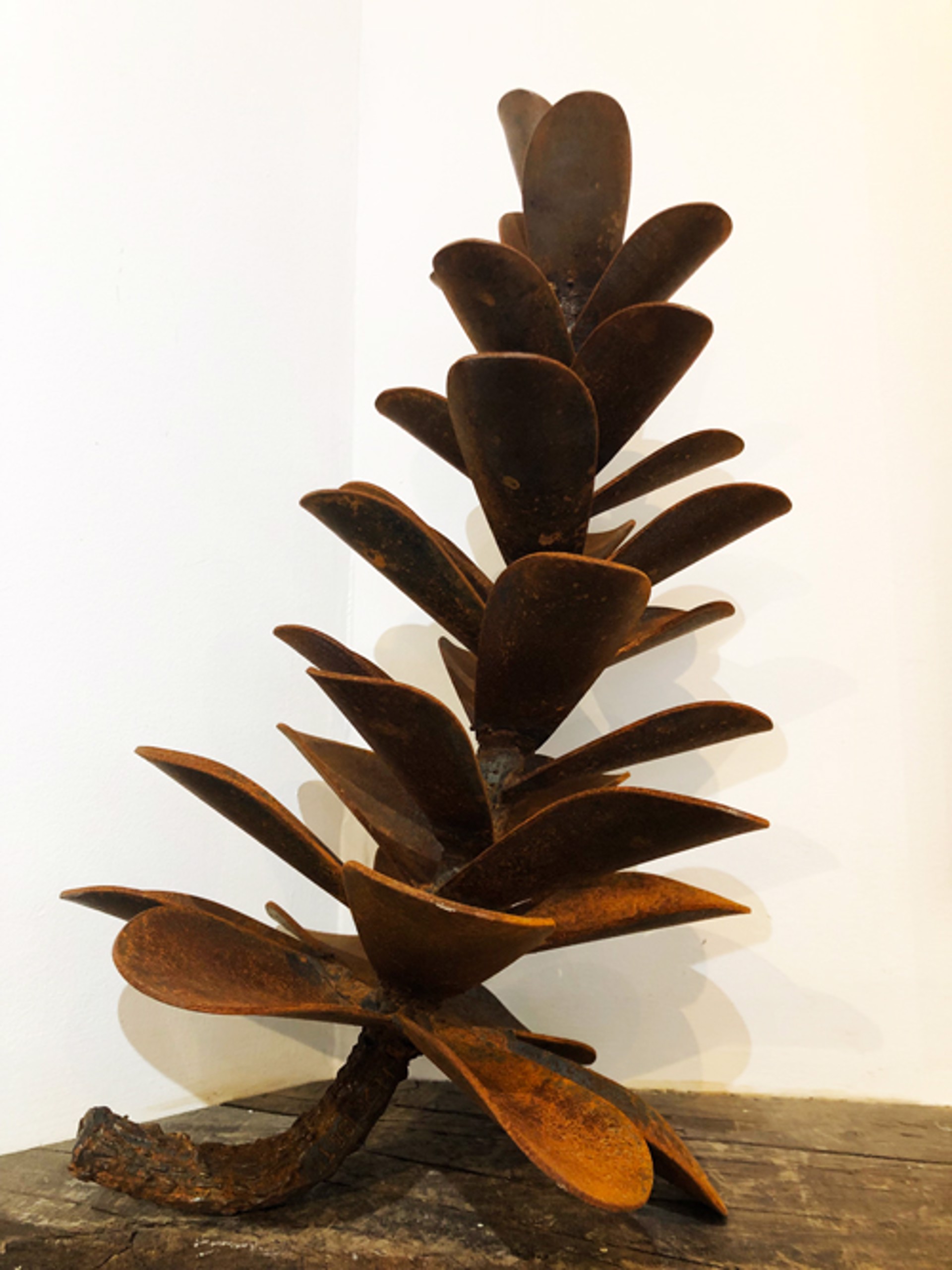 Corten Steel Pine Cone 23-136 by Floyd Elzinga
