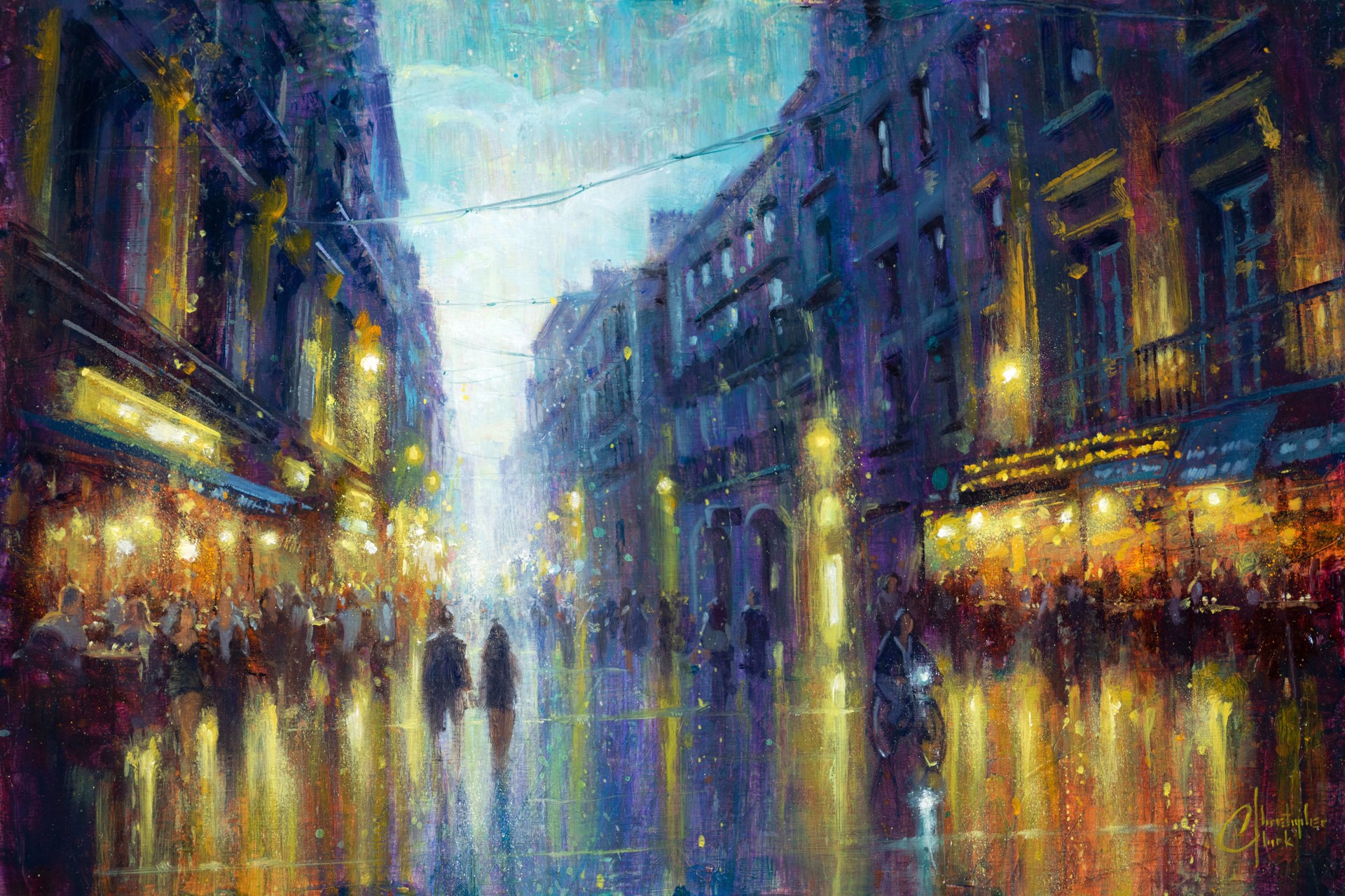 Montpellier Street Night by Christopher Clark
