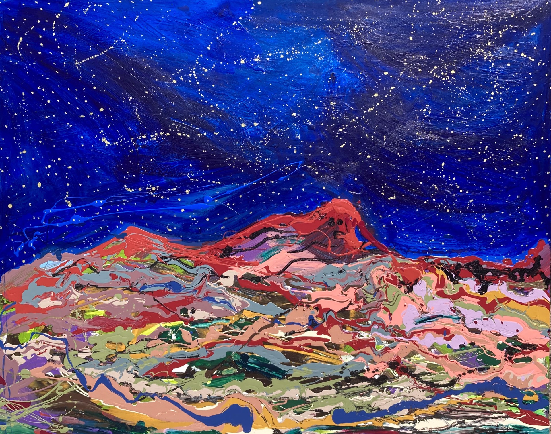 Starry Night Over Santa Fe by Jessamine Narita