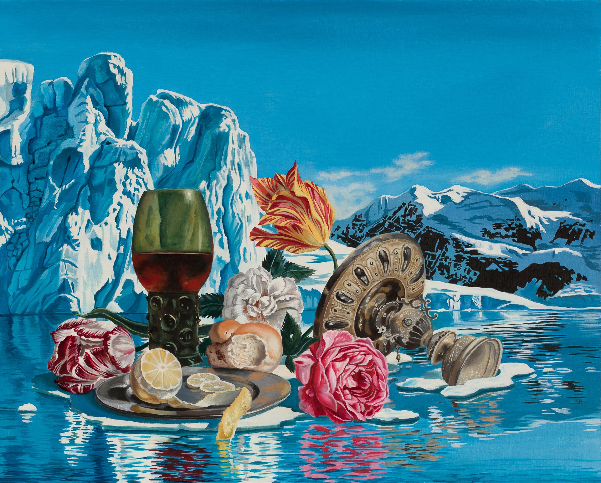 Still Life with Wine and Glaciers by Robin Hextrum