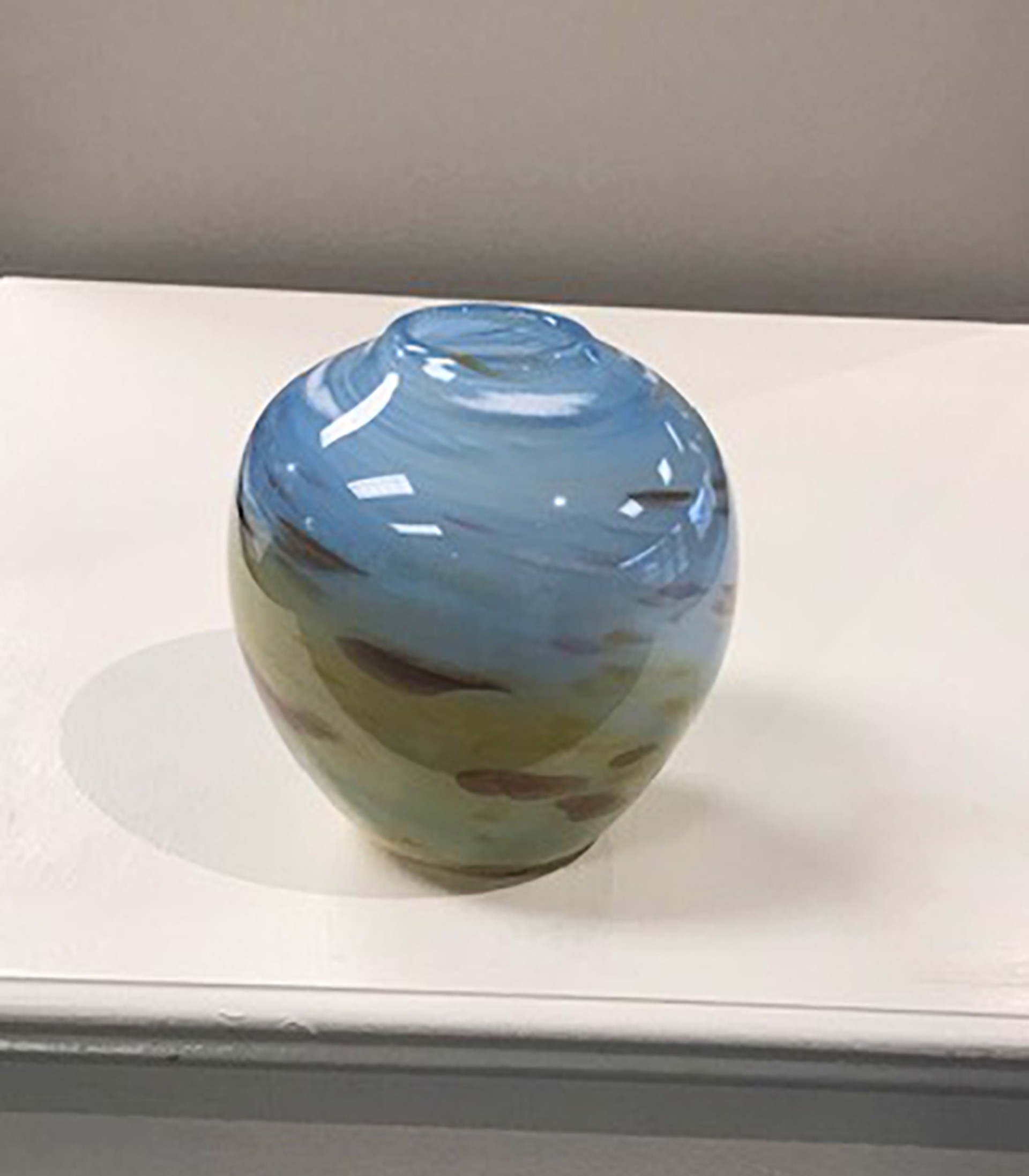 Winter Prairie vase by AlBo Glass