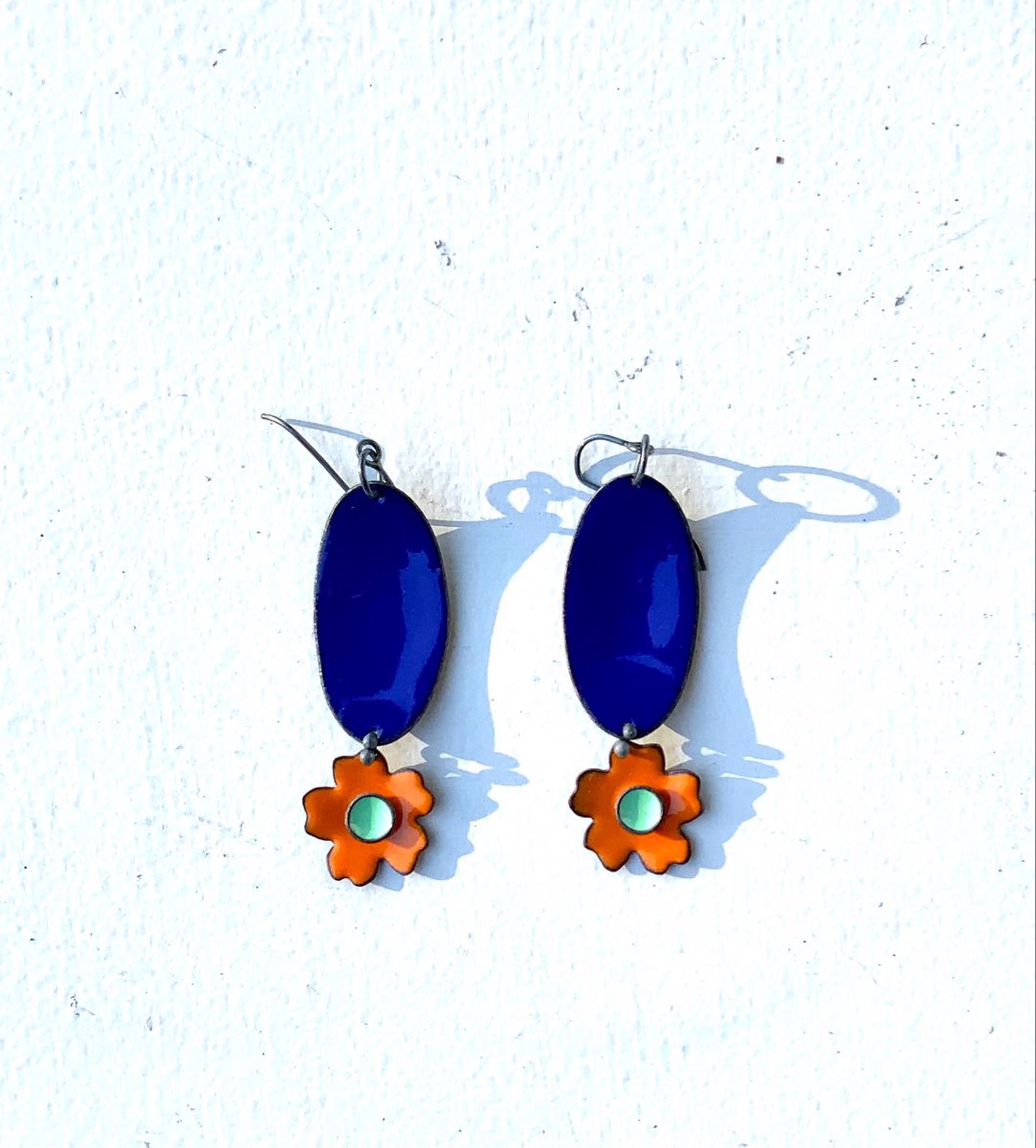 Enamel Earrings by Monty Phillips