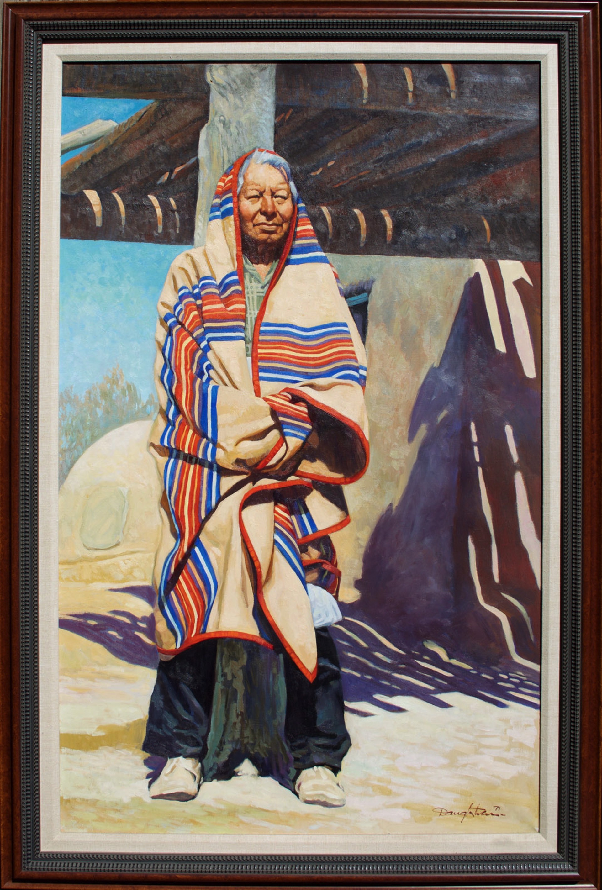 Taos Pueblo Sentinel by Robert Daughters (1929-2013)