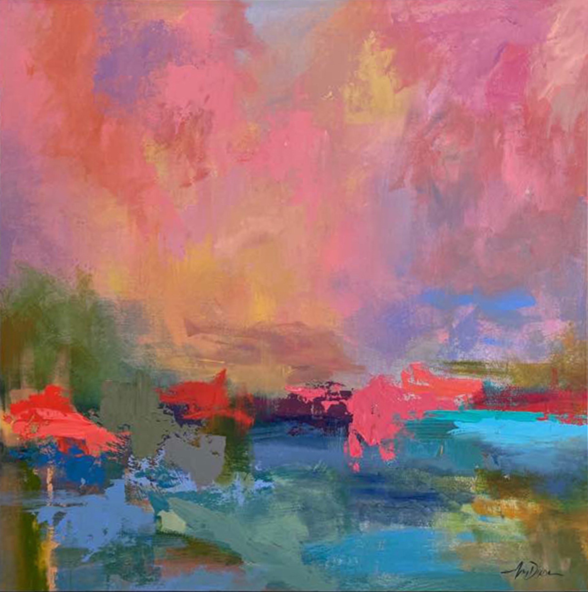 Pink Before Sante Fe Rain by Amy Dixon